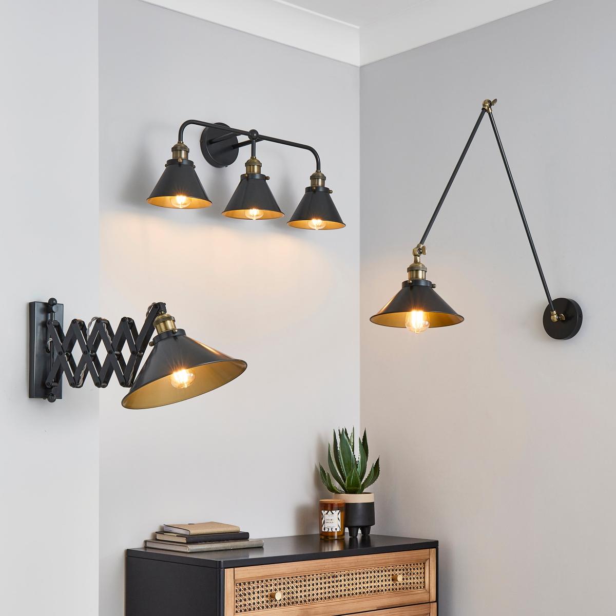 Logan Extendable Plug In Grey Wall Light Grey – image 6