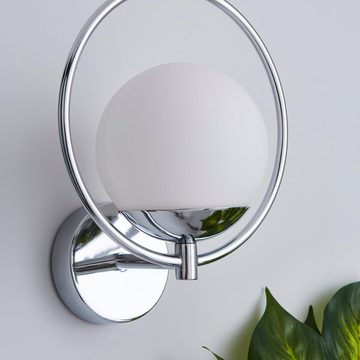 Fort Halo Bathroom Wall Light Chrome Chrome – image 3