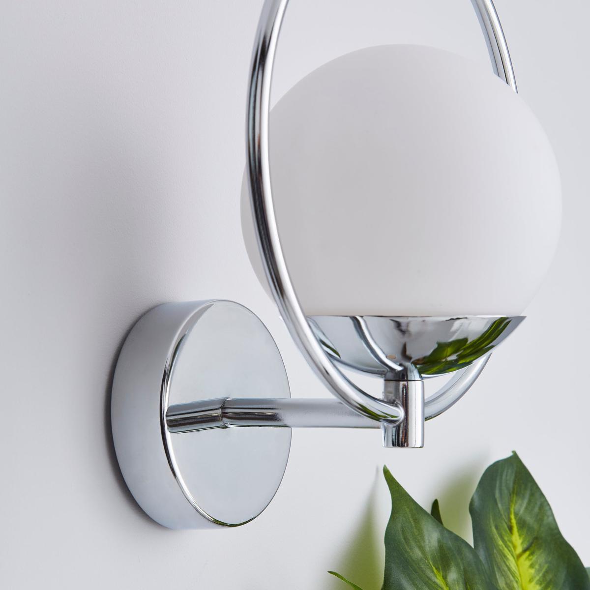 Fort Halo Bathroom Wall Light Chrome Chrome – image 4