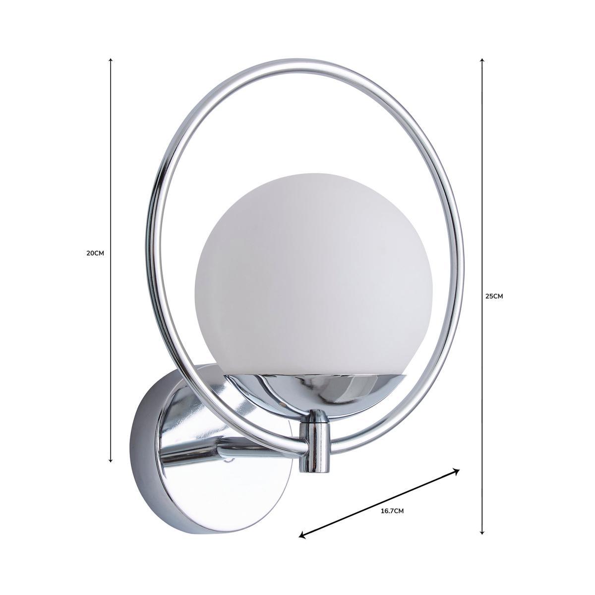 Fort Halo Bathroom Wall Light Chrome Chrome – image 6