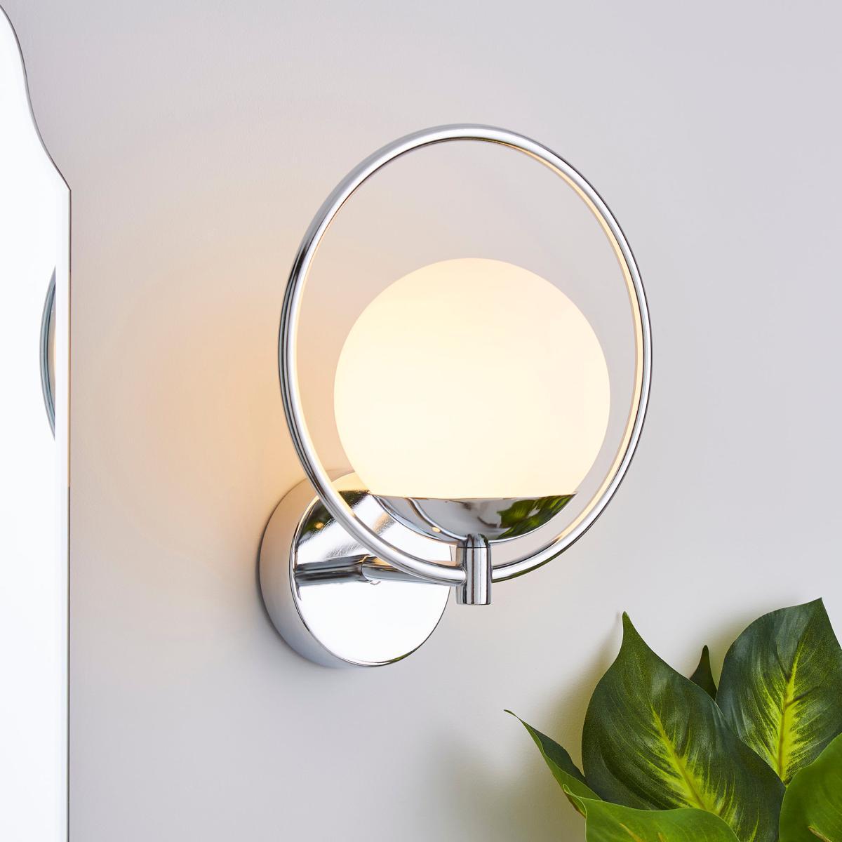 Fort Halo Bathroom Wall Light Chrome Chrome – image 1