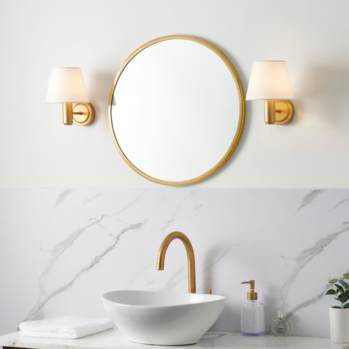 Jessie Bathroom Wall Light Satin Gold – image 5
