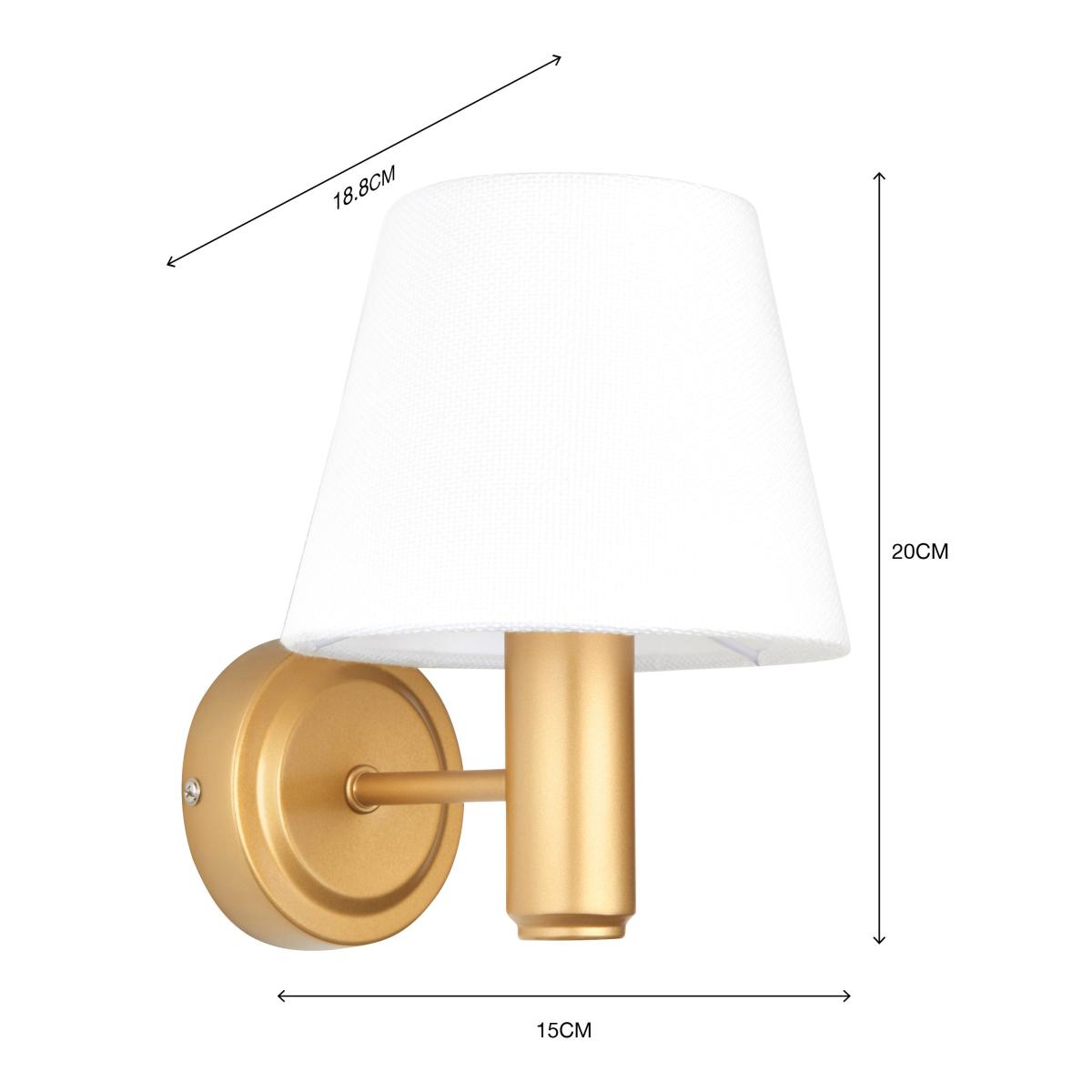 Jessie Bathroom Wall Light Satin Gold – image 7