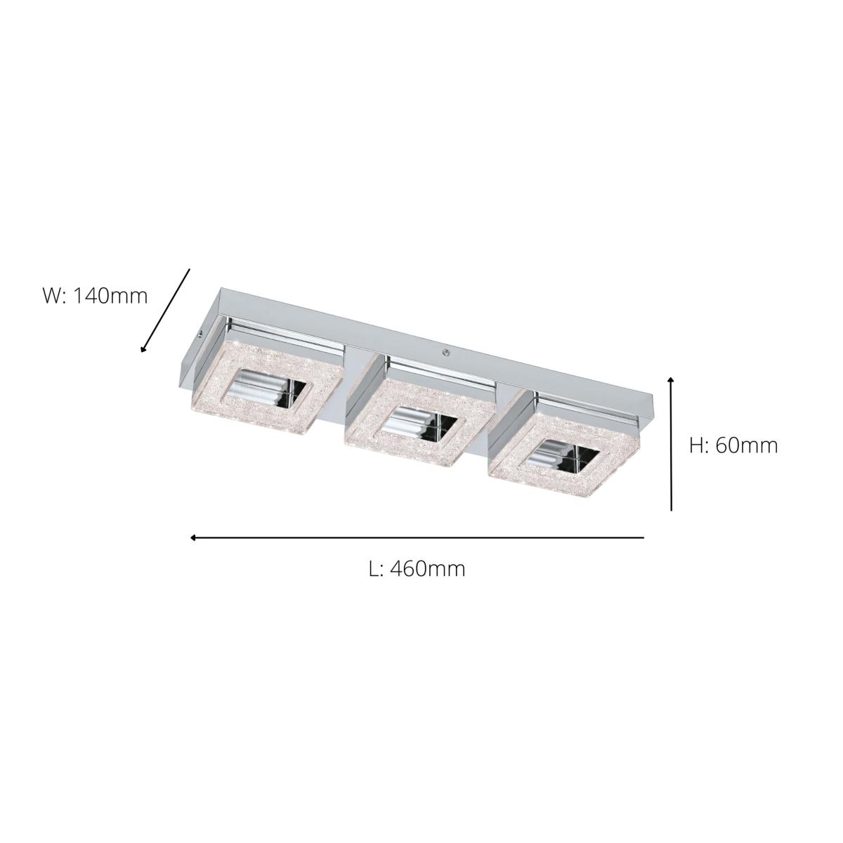EGLO Fradelo 3 Light LED Ceiling Wall Light – image 3
