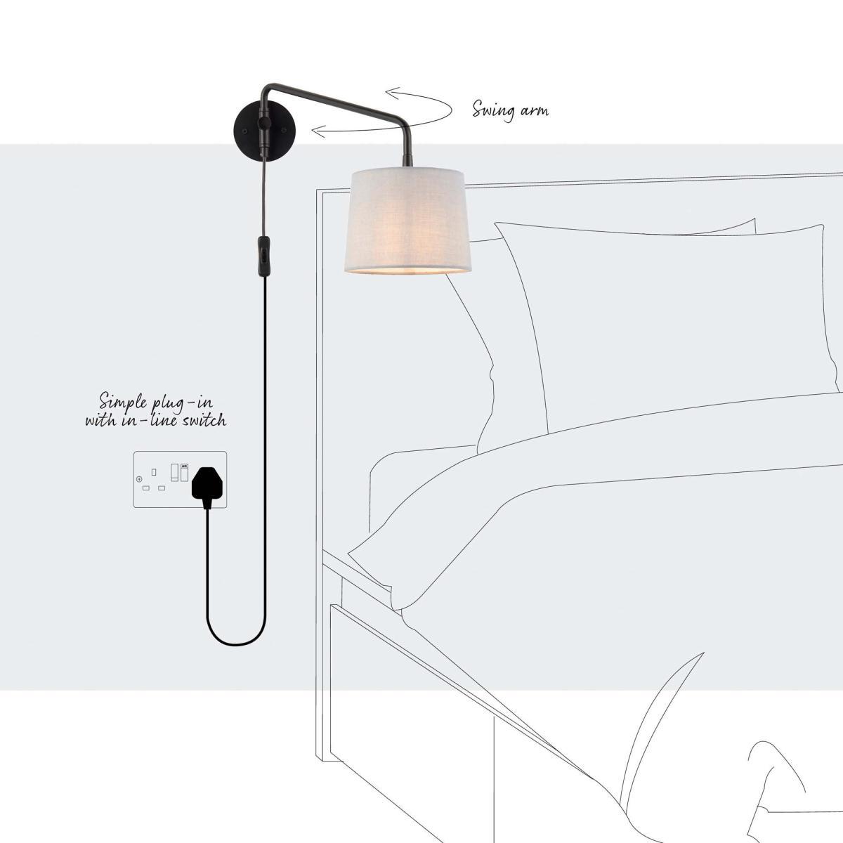 Vogue Carlson Wall Light Black – image 6