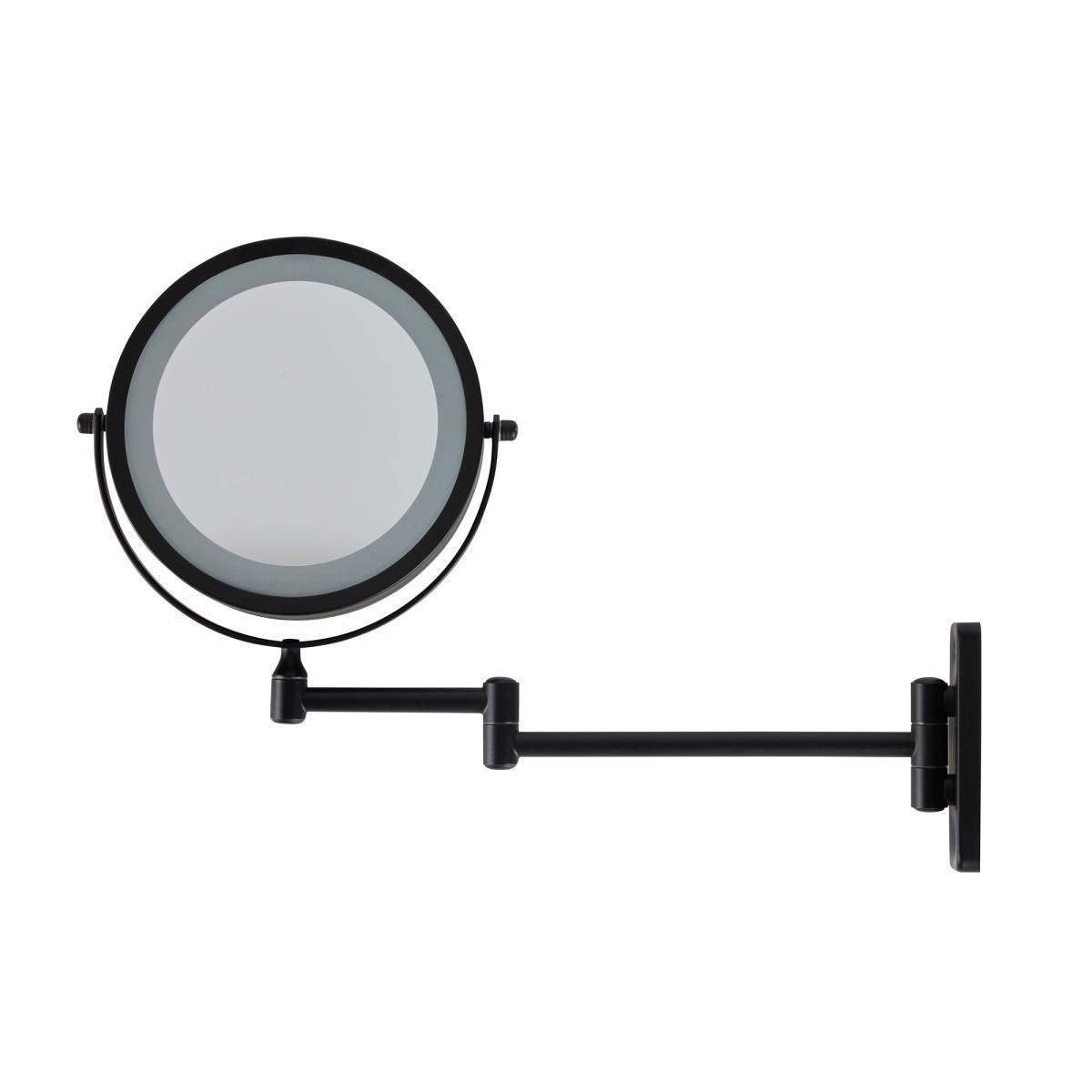 Black 7" Double Sided LED Wall Mirror Black – image 4