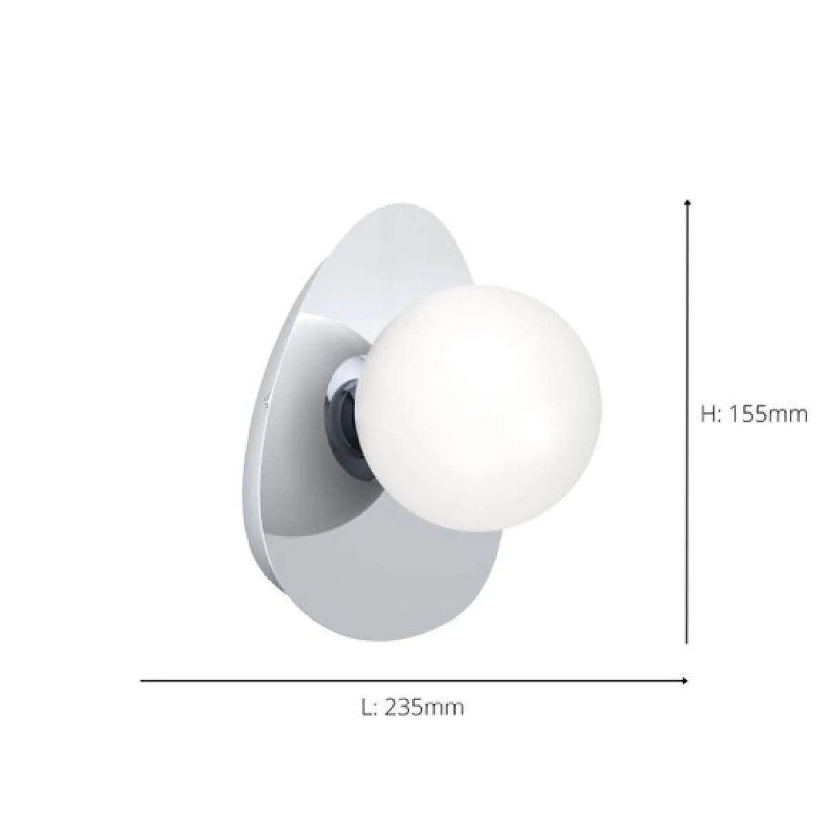 Return - EGLO Castrovido LED Bathroom Wall Light, Chrome – image 5