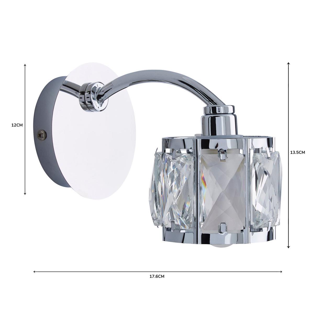 Kylie Bathroom Wall Light Chrome – image 6