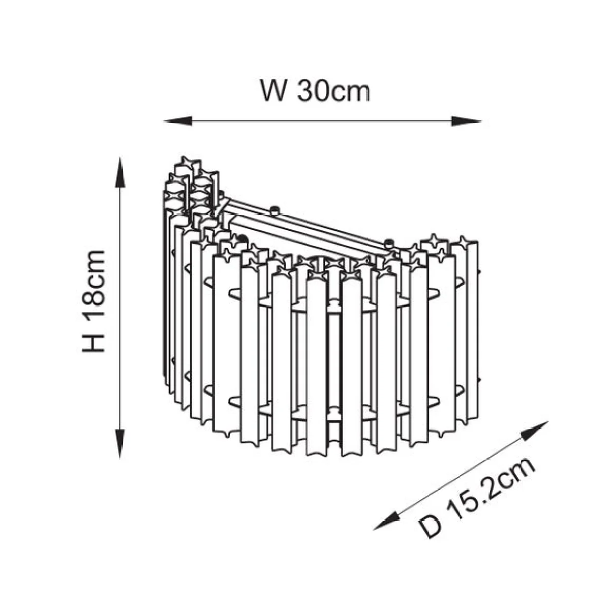 Vogue Diana 2 Light Wall Light – image 7
