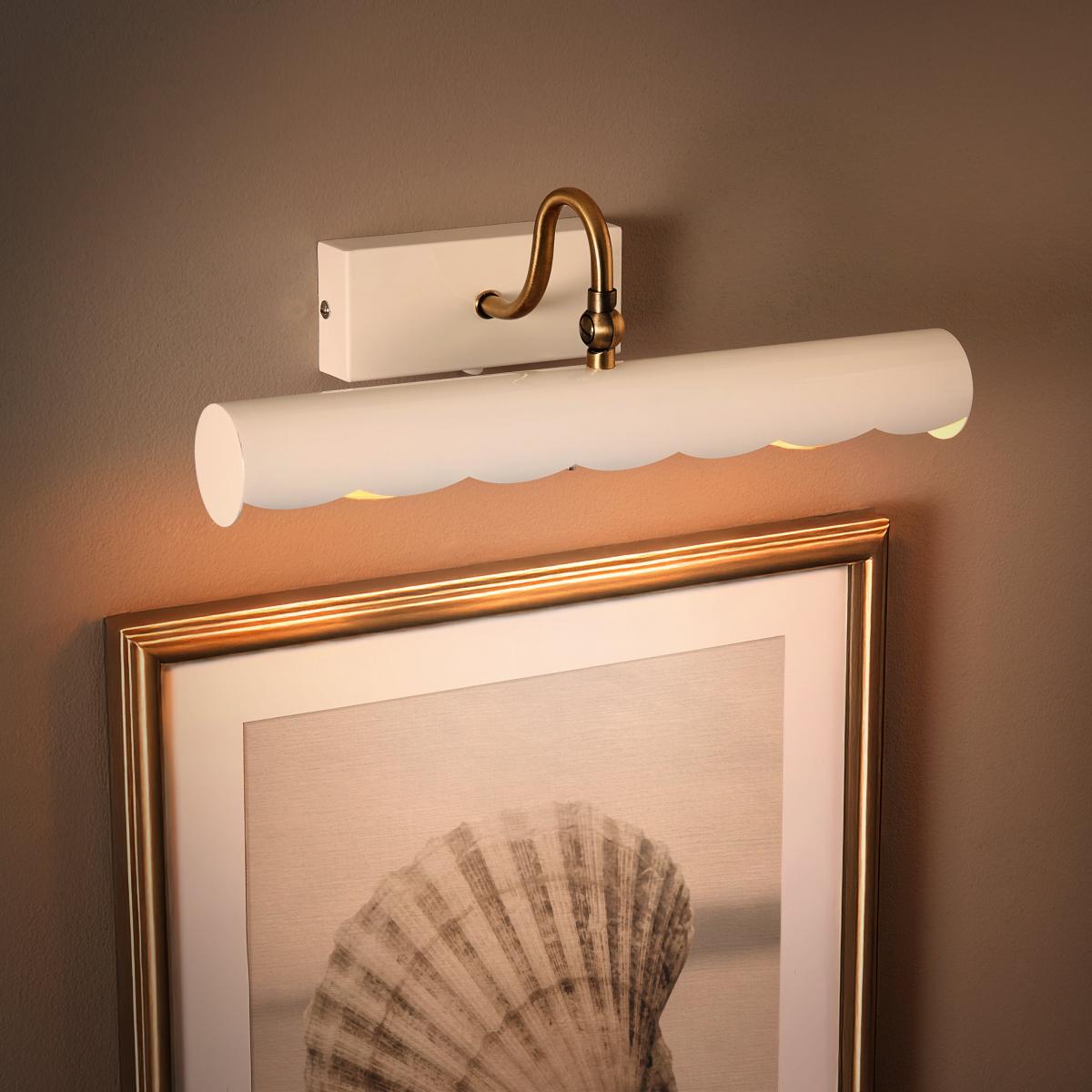 Remi Scalloped 2 Light Adjustable Picture Wall Light – image 2