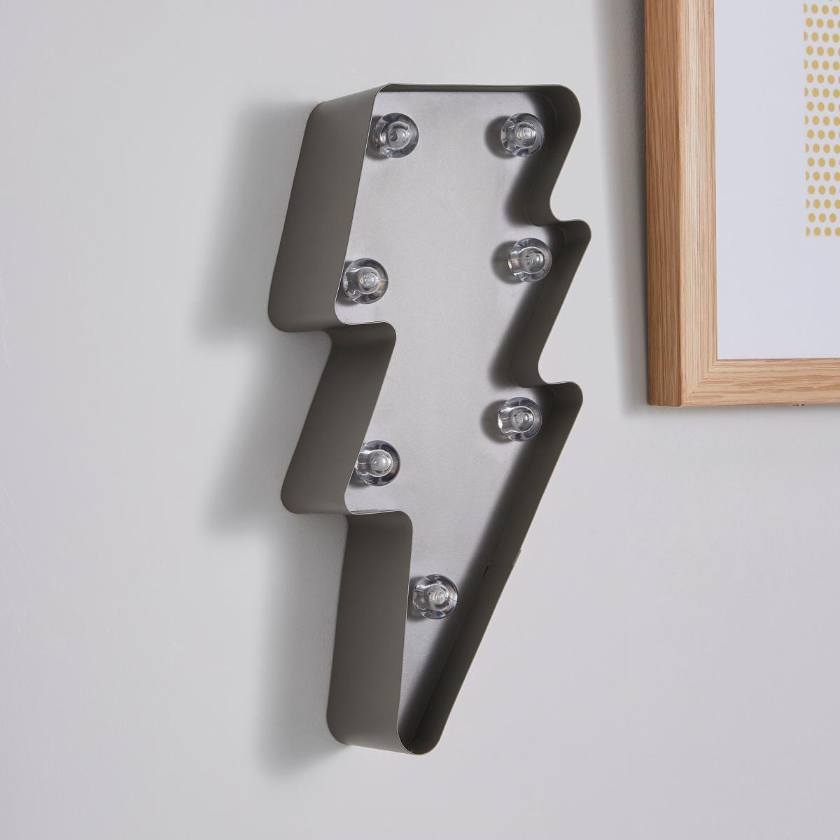 Lighting Bolt Wall Light Grey – image 2