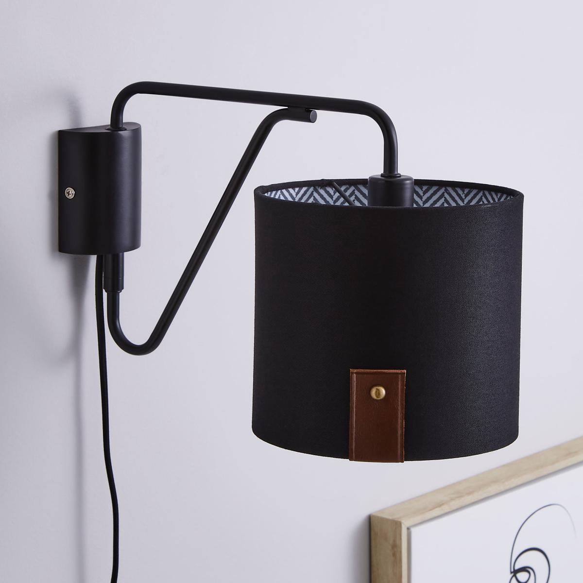 Dorrian Easy Fit Plug In Wall Light Black – image 2