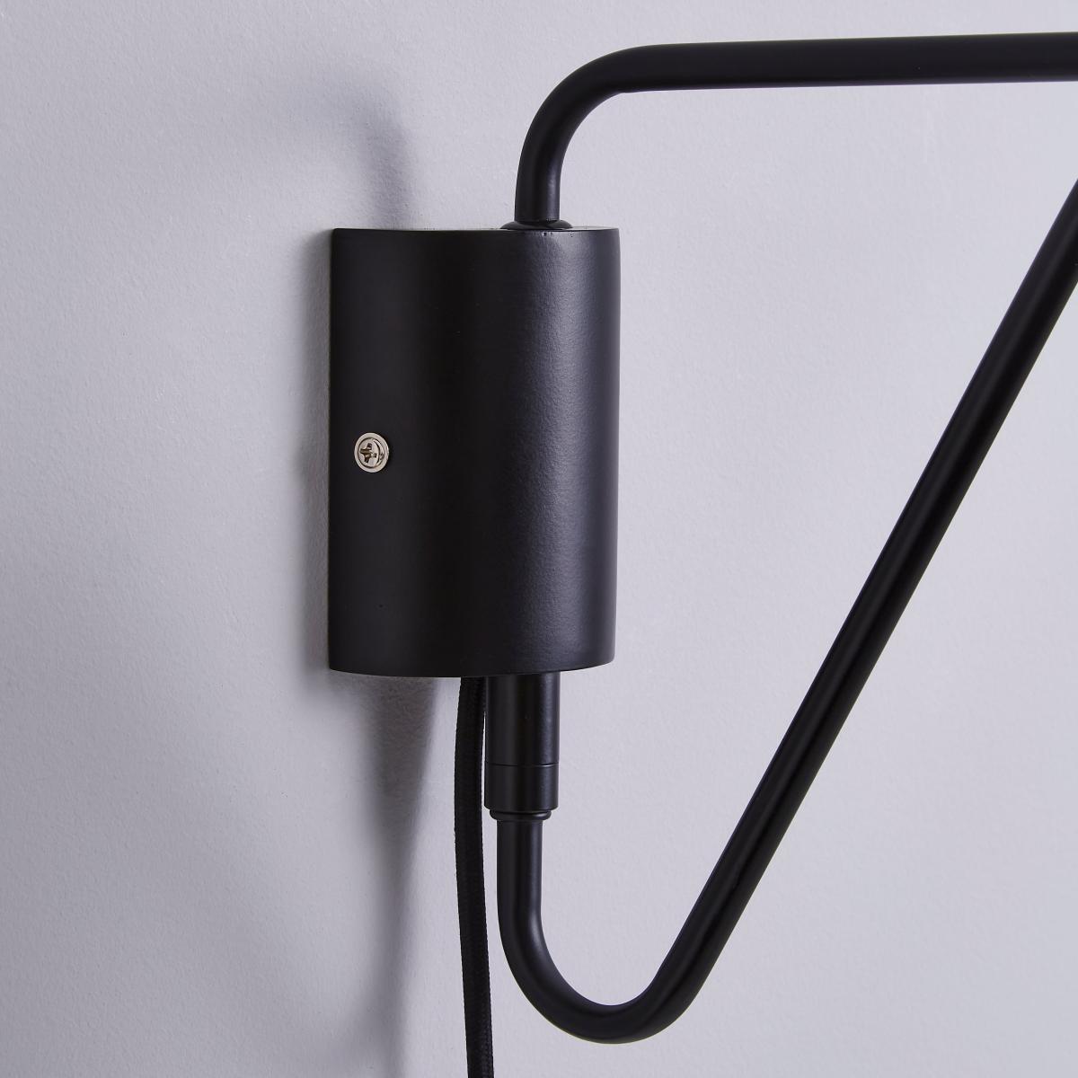 Dorrian Easy Fit Plug In Wall Light Black – image 4