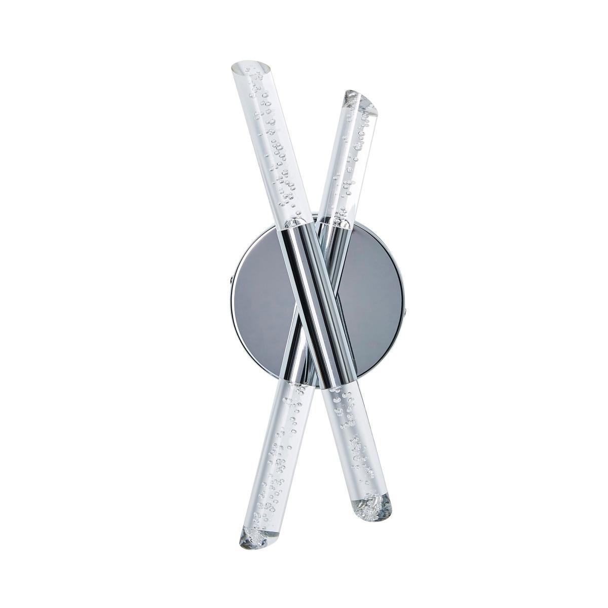 Tassani 2 Light Integrated LED Bubble Glass Wall Light Silver, Chrome – image 5