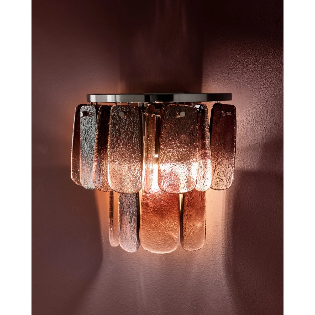 Estelle smoked ombre glass wall light – image 2