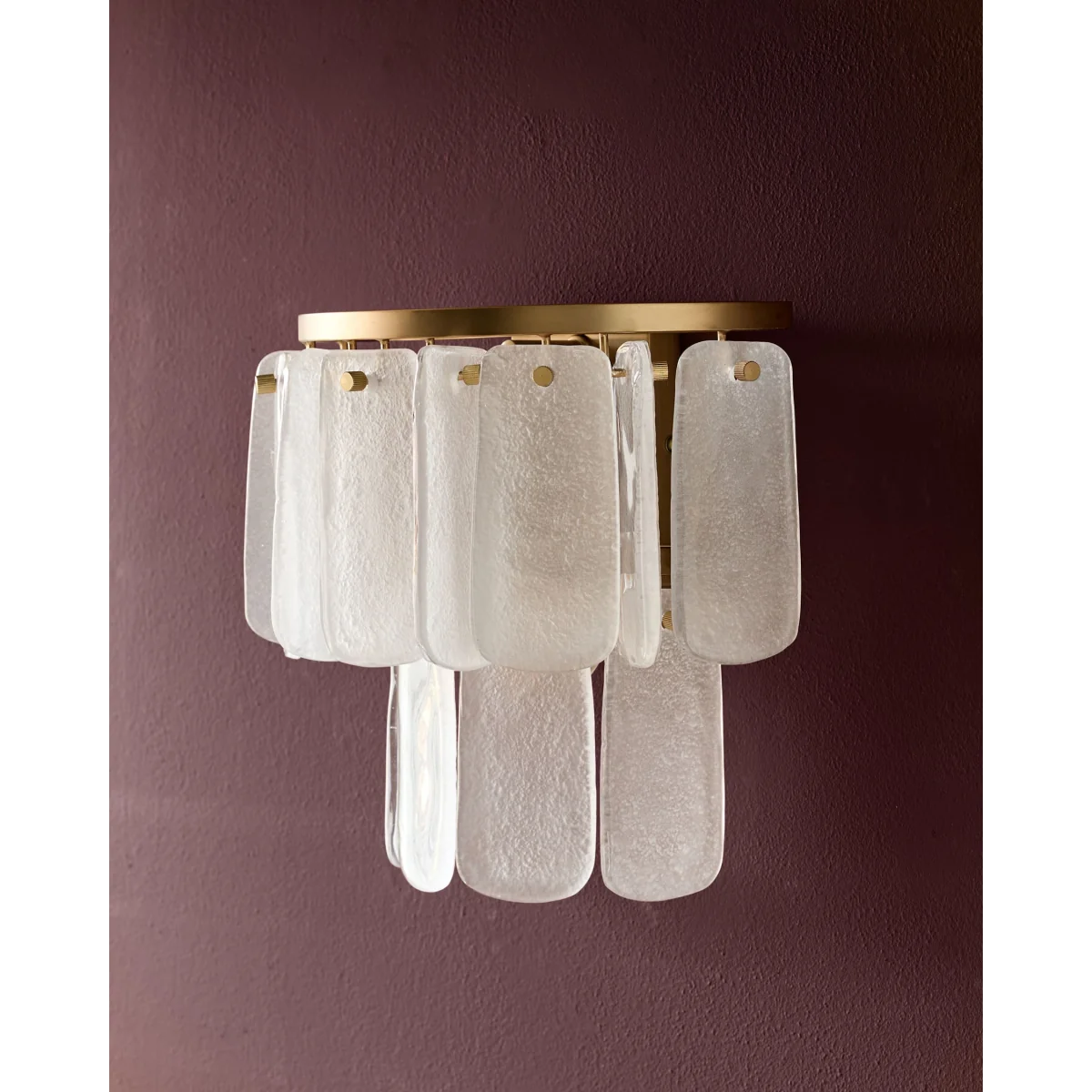 Estelle white glass wall light – image 4