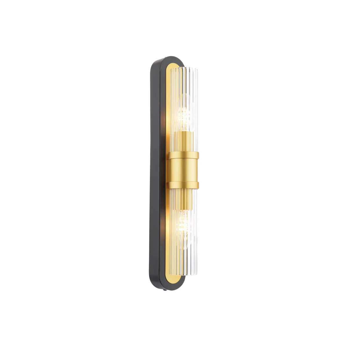 Huxwell Ribbed Glass 2 Light Wall Light – image 1