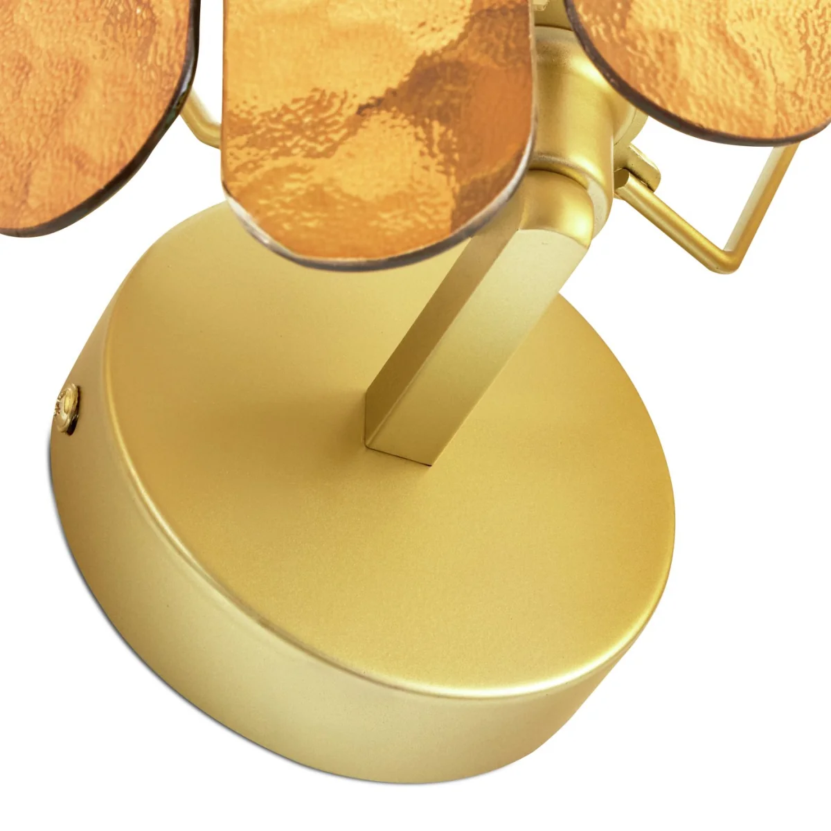 Habitat Textured Glass Wall Light - Amber – image 3