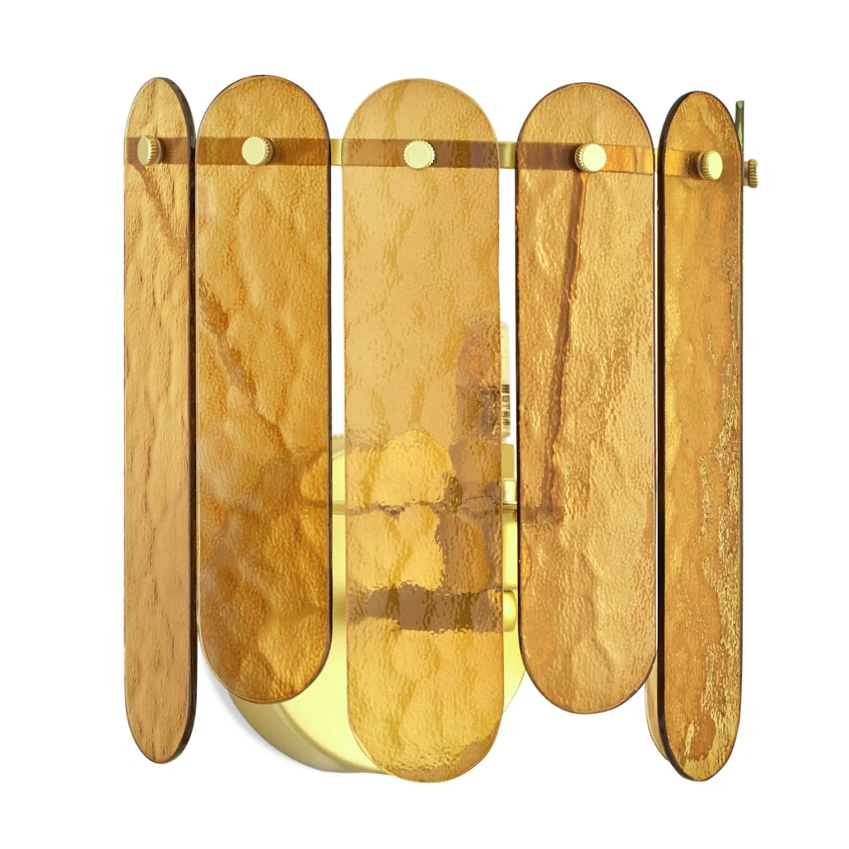 Habitat Textured Glass Wall Light - Amber – image 4