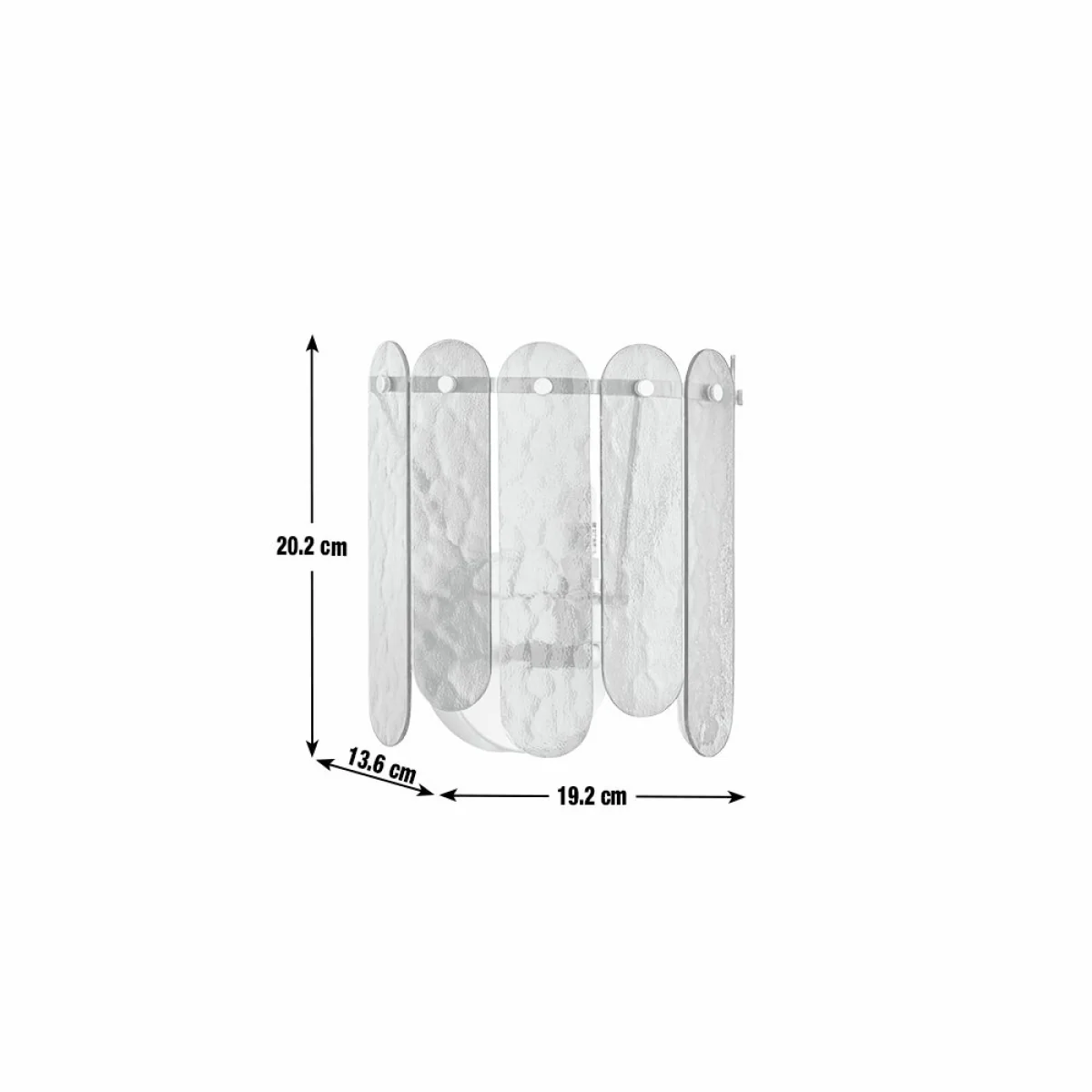 Habitat Textured Glass Wall Light - Amber – image 5