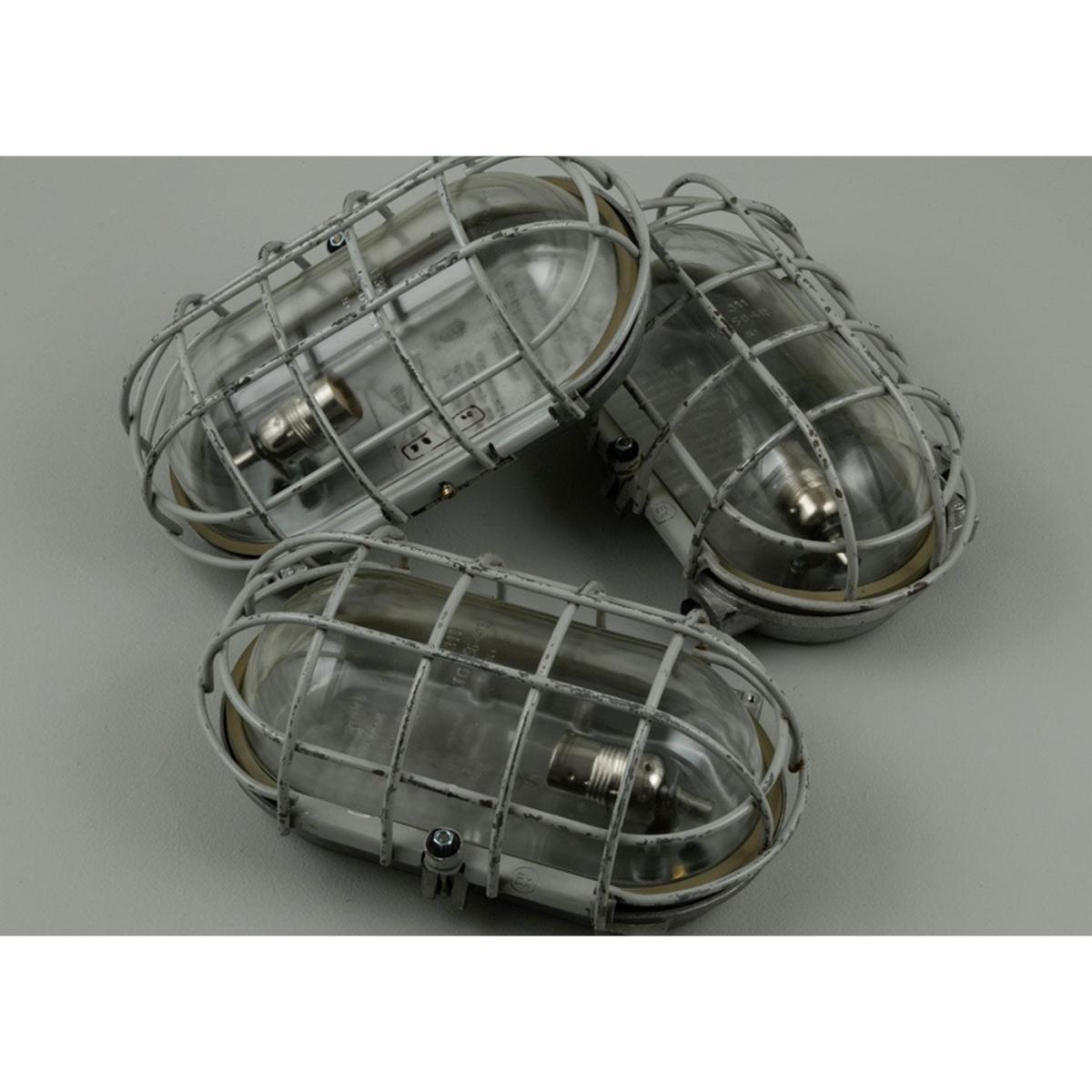 Skinflint Vintage 1970s Caged Bulkhead Wall Light - Heal's UK Lighting – image 2