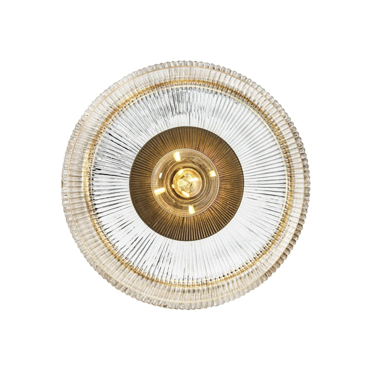 Ribbed Glass Dish Wall Diffuser - 8 Inch - Clear