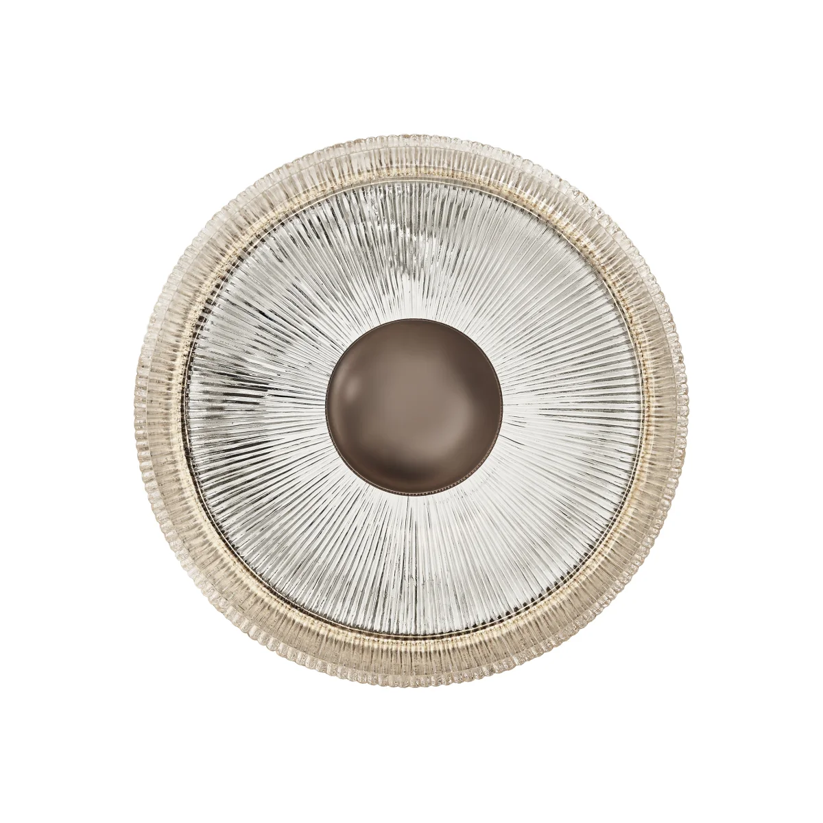 Ribbed Glass Dish Wall Diffuser - 12 Inch - Clear