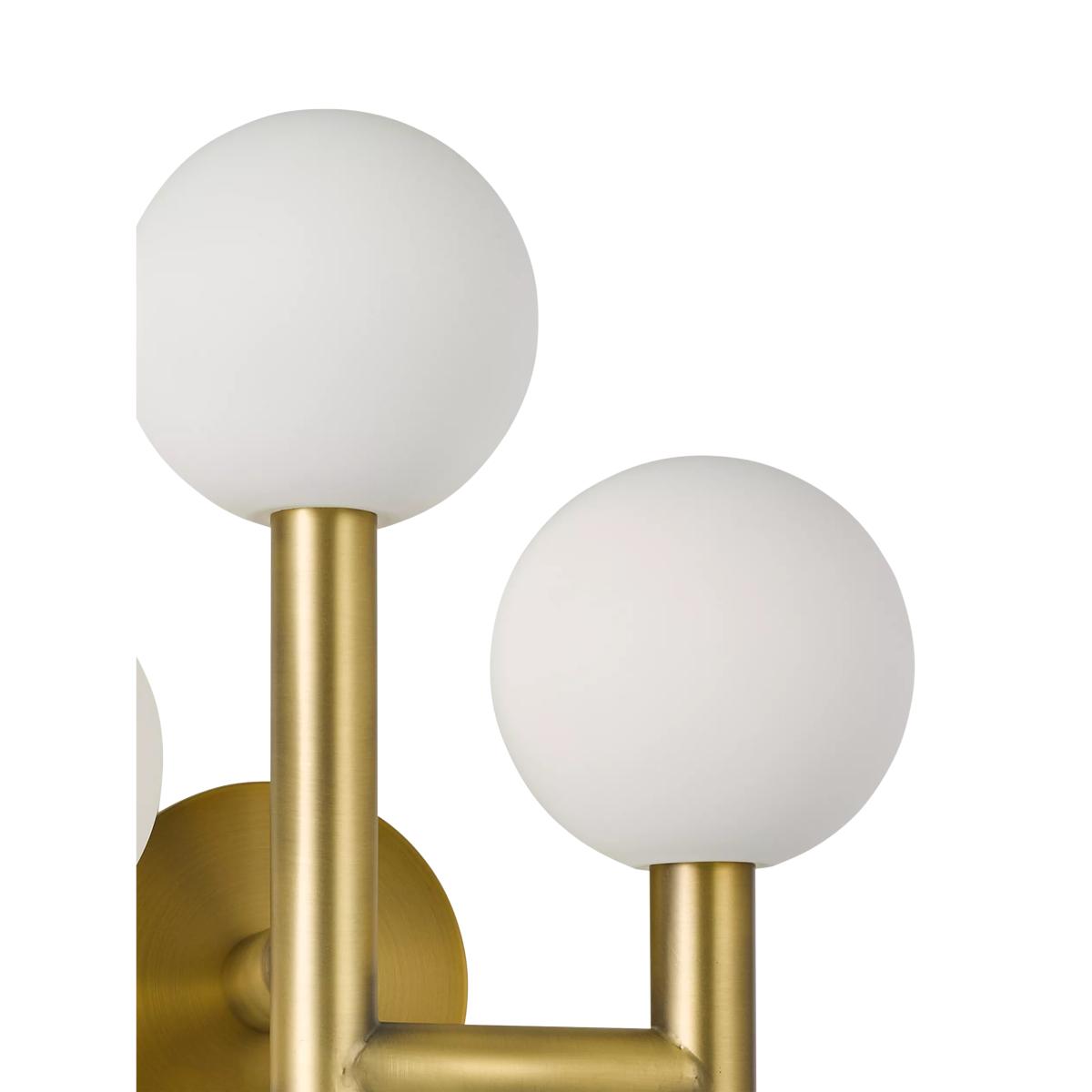 John Lewis Modern 3 Arm Wall Light, Matt Gold – image 3
