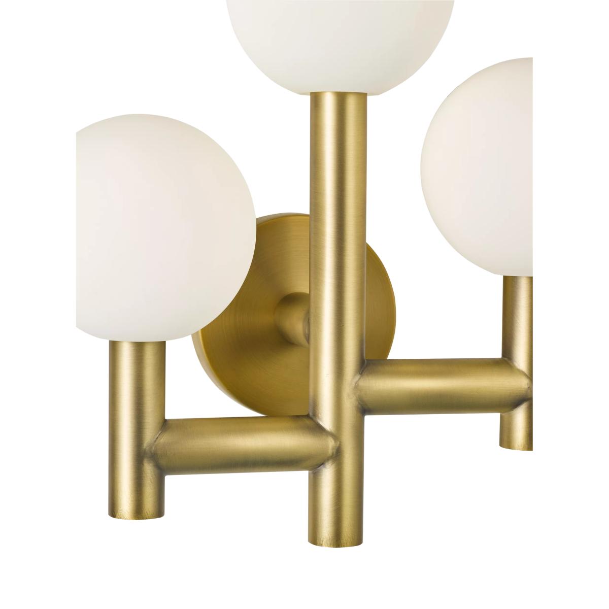 John Lewis Modern 3 Arm Wall Light, Matt Gold – image 4