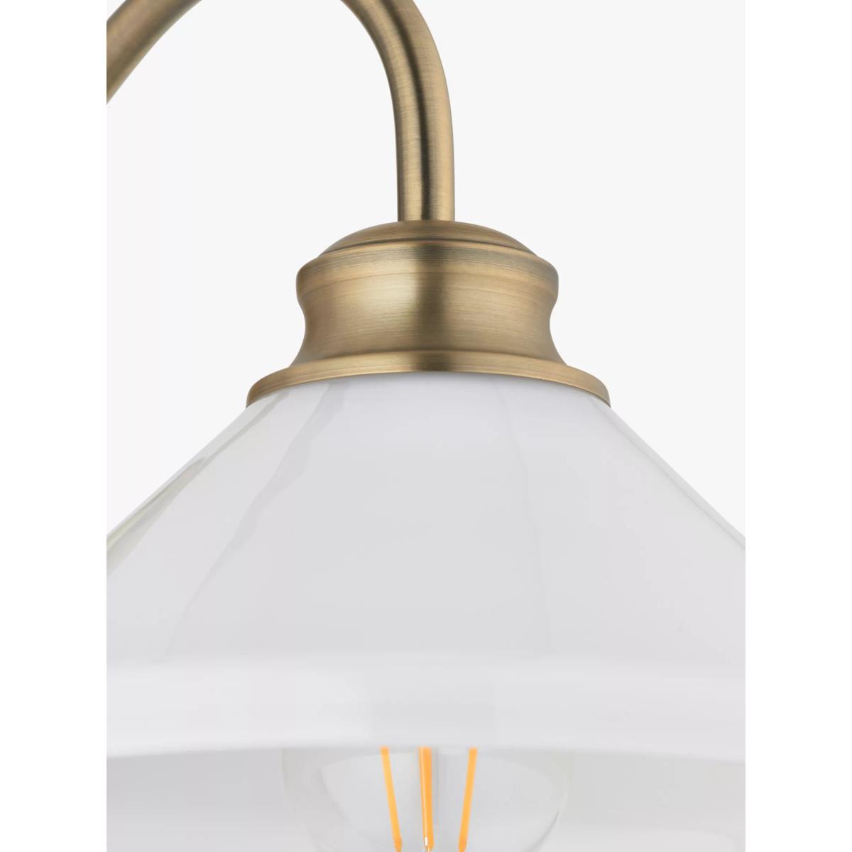John Lewis Tula Opaline Wall Light, Matt Antique Brass – image 6