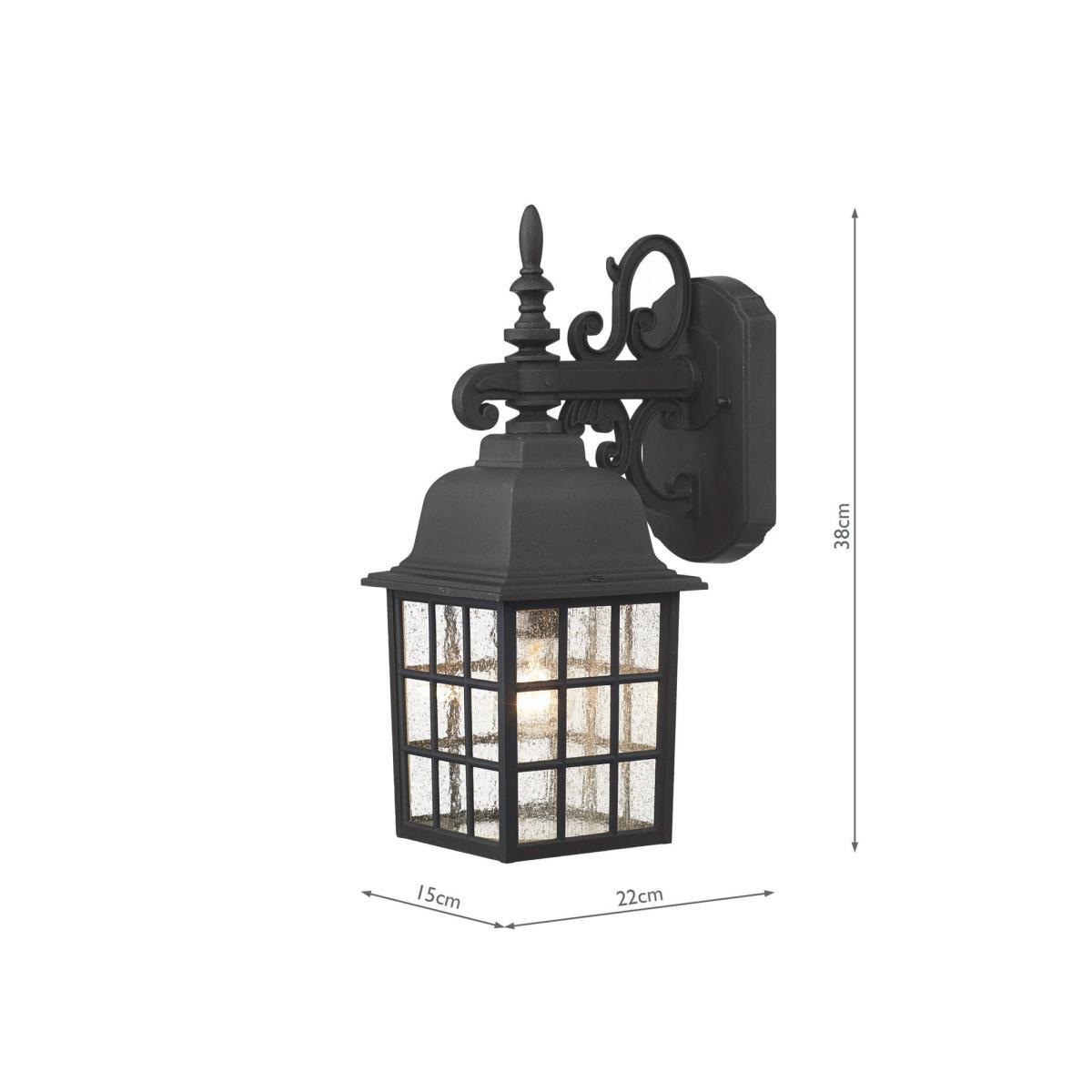 Där Norfolk Outdoor Wall Light, Black/Gold – image 4