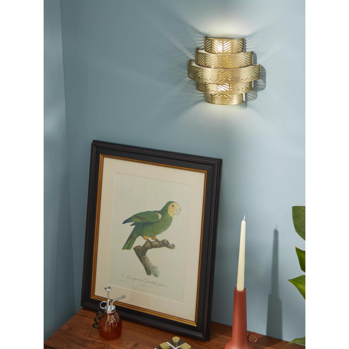 John Lewis & Partners Herringbone Wall Light, Antique Brass – image 2
