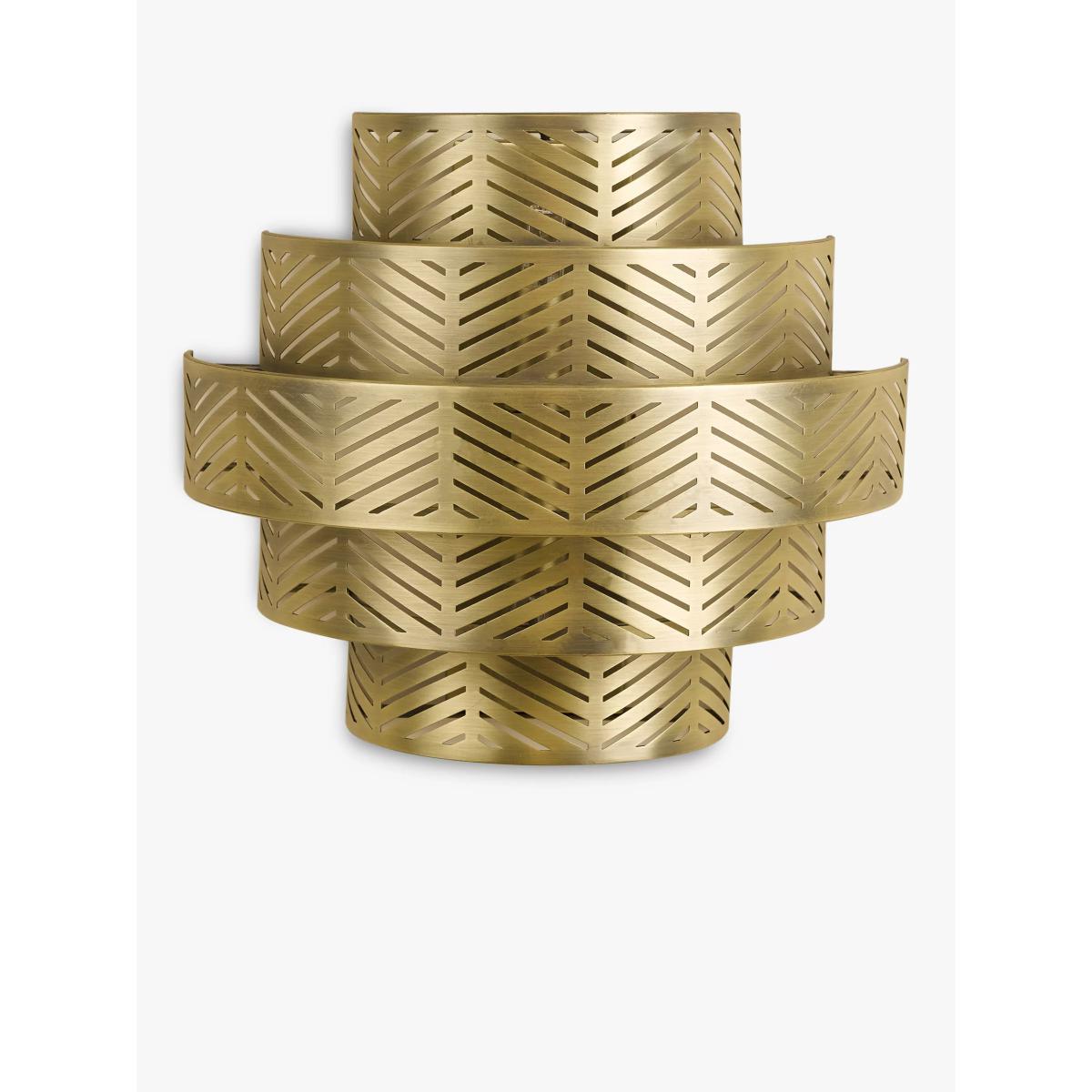 John Lewis & Partners Herringbone Wall Light, Antique Brass – image 3