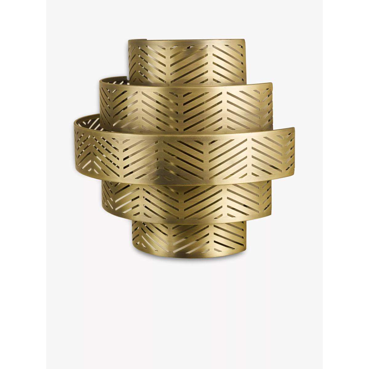 John Lewis & Partners Herringbone Wall Light, Antique Brass – image 4