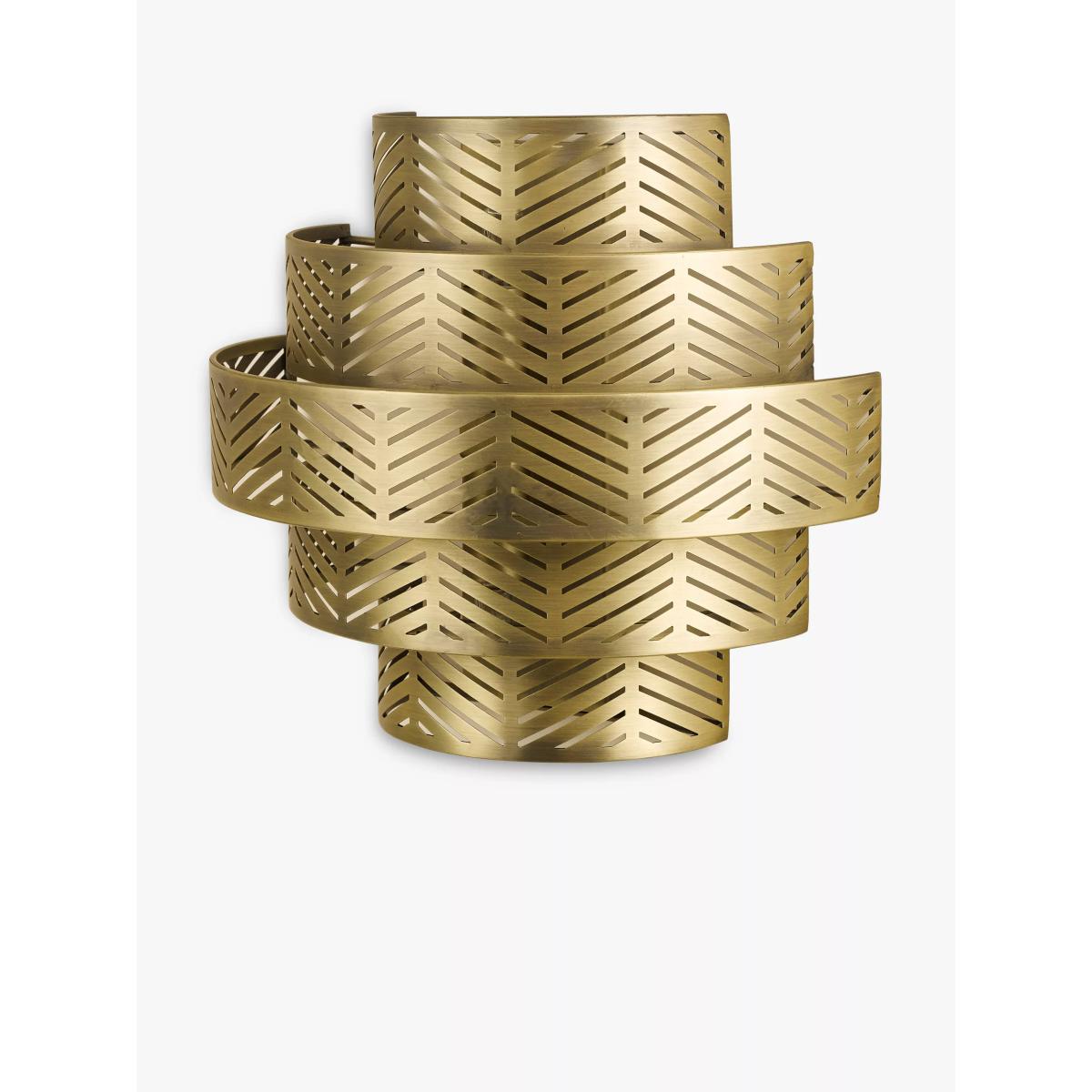 John Lewis & Partners Herringbone Wall Light, Antique Brass – image 5