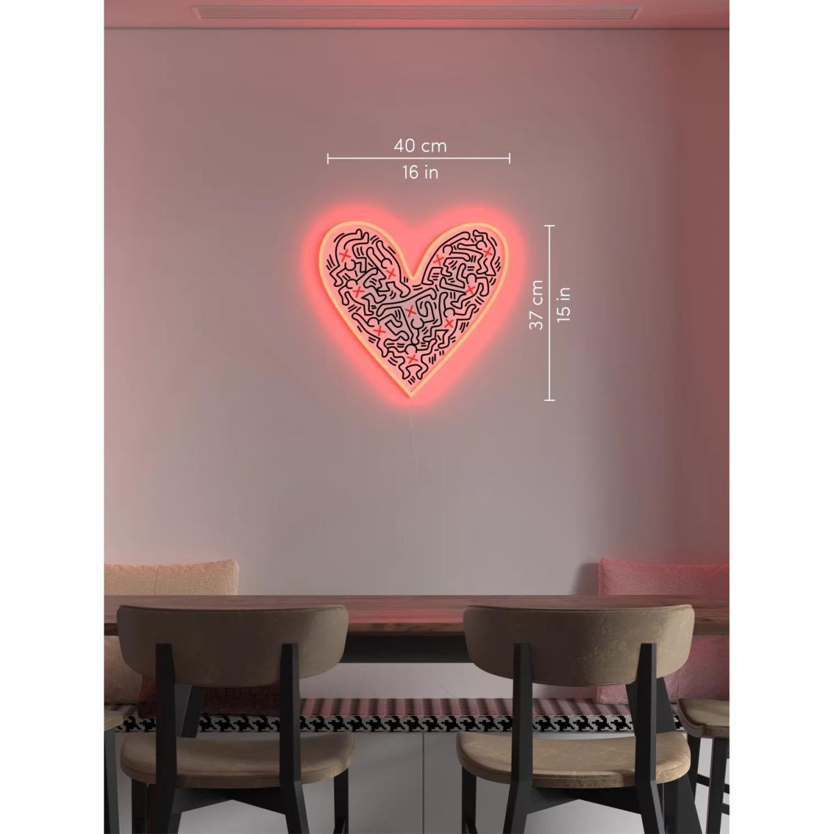 Yellowpop Dance Heart LED Neon Sign, Red – image 2