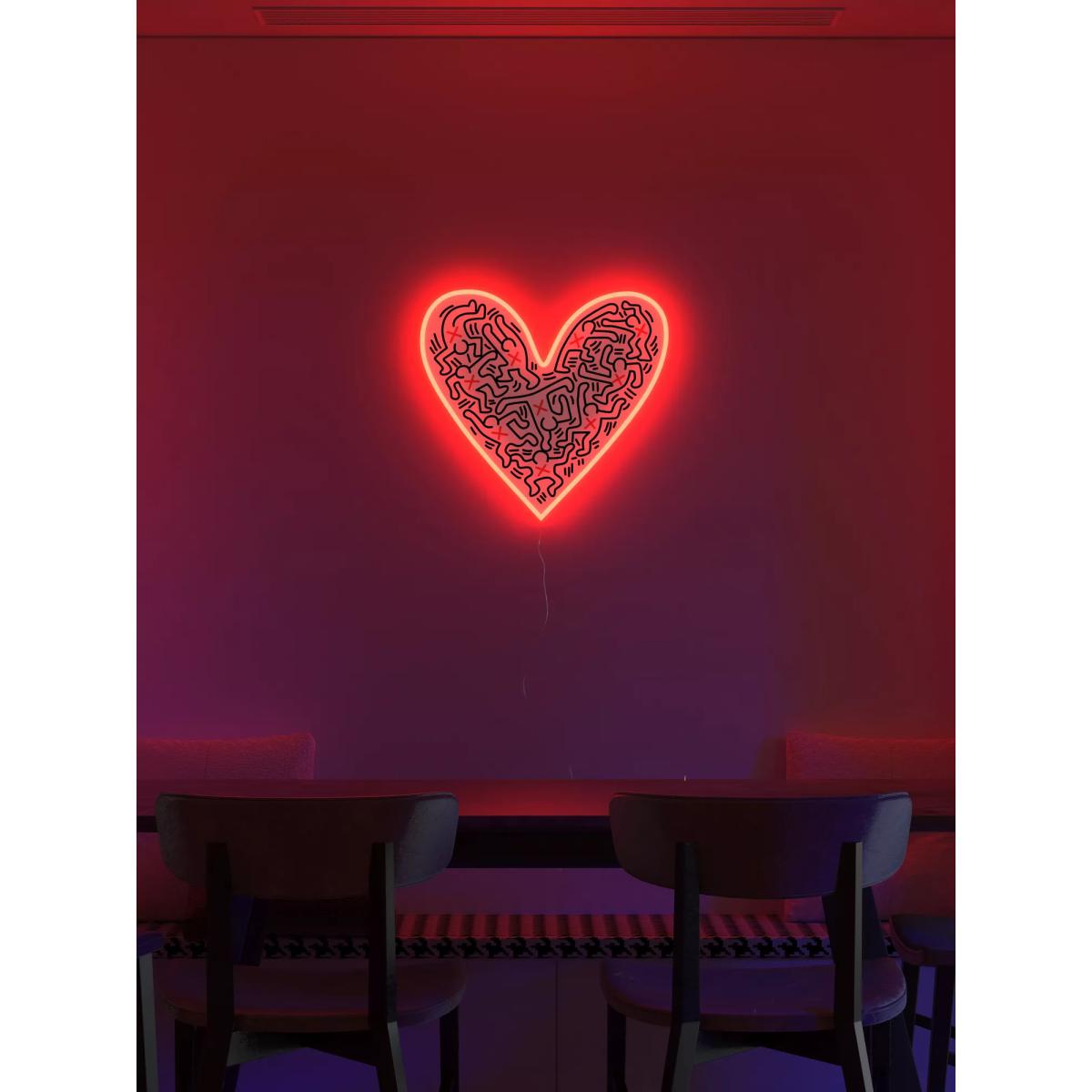 Yellowpop Dance Heart LED Neon Sign, Red – image 3