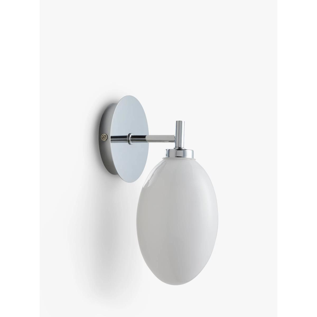 John Lewis & Partners Opal Glass Pebble Wall Light, Polished Chrome – image 3