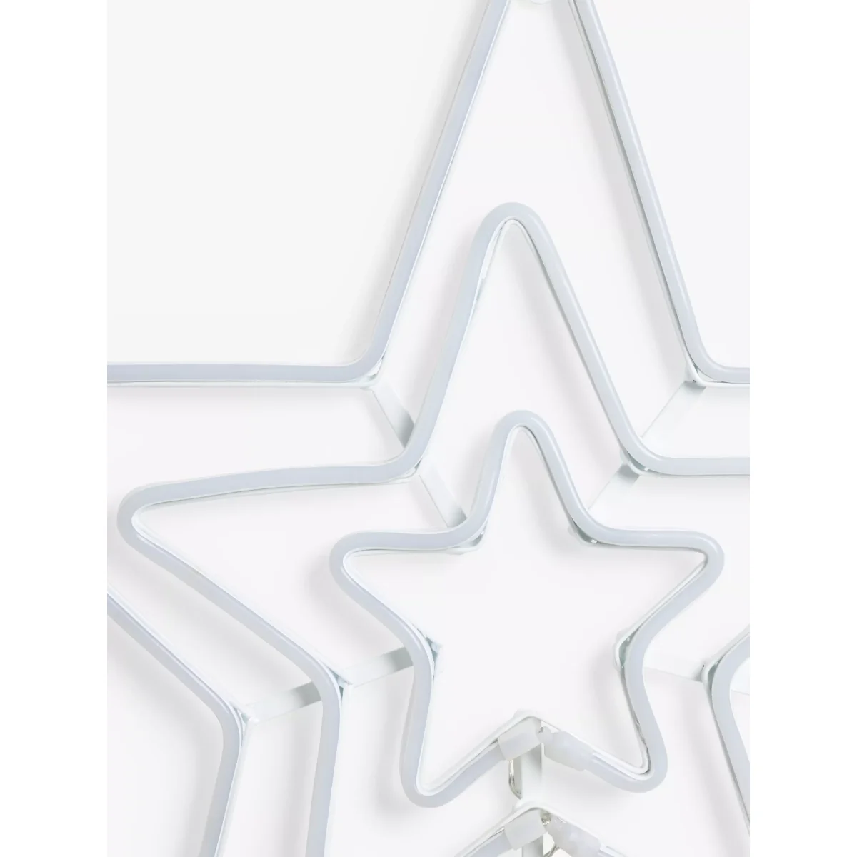 John Lewis Neon Trio Star Christmas Wall Light, Red/White – image 3