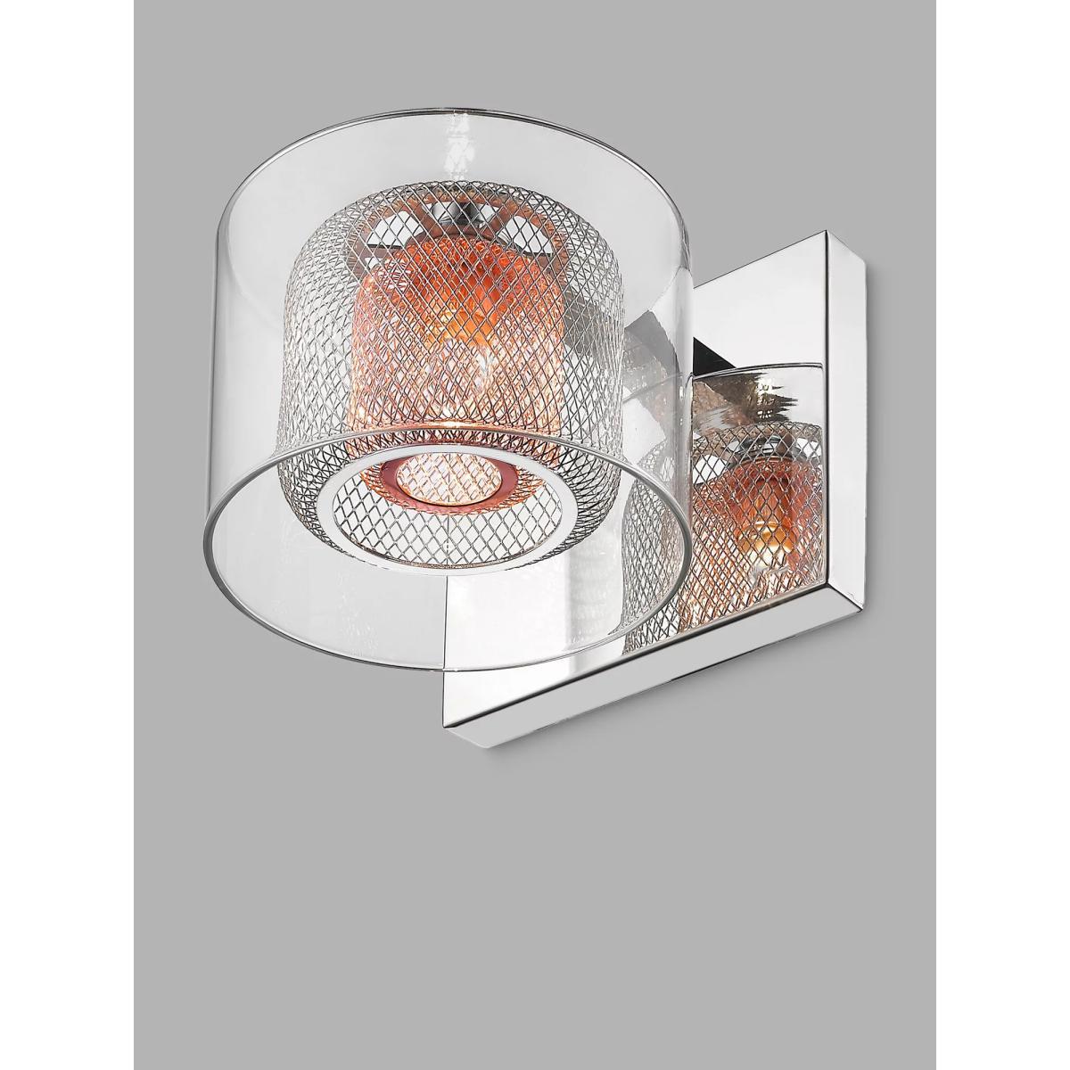 Impex Laure Mesh Wall Light, Clear/Copper – image 2