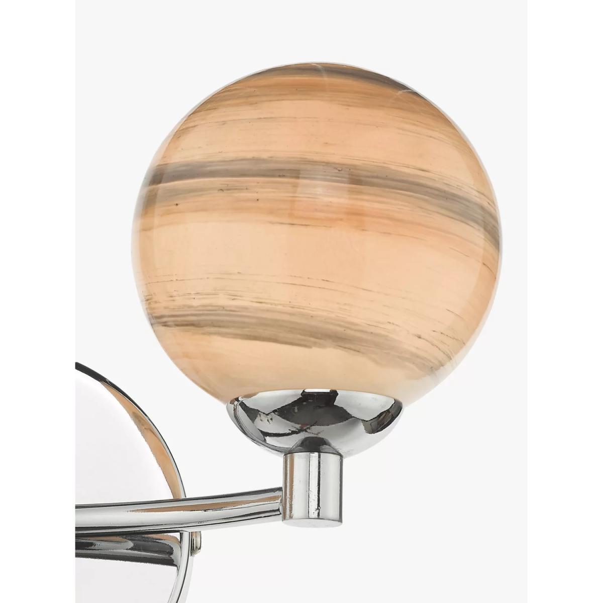 Där Mikara Double Arm Glass Wall Light, Polished Chrome – image 4