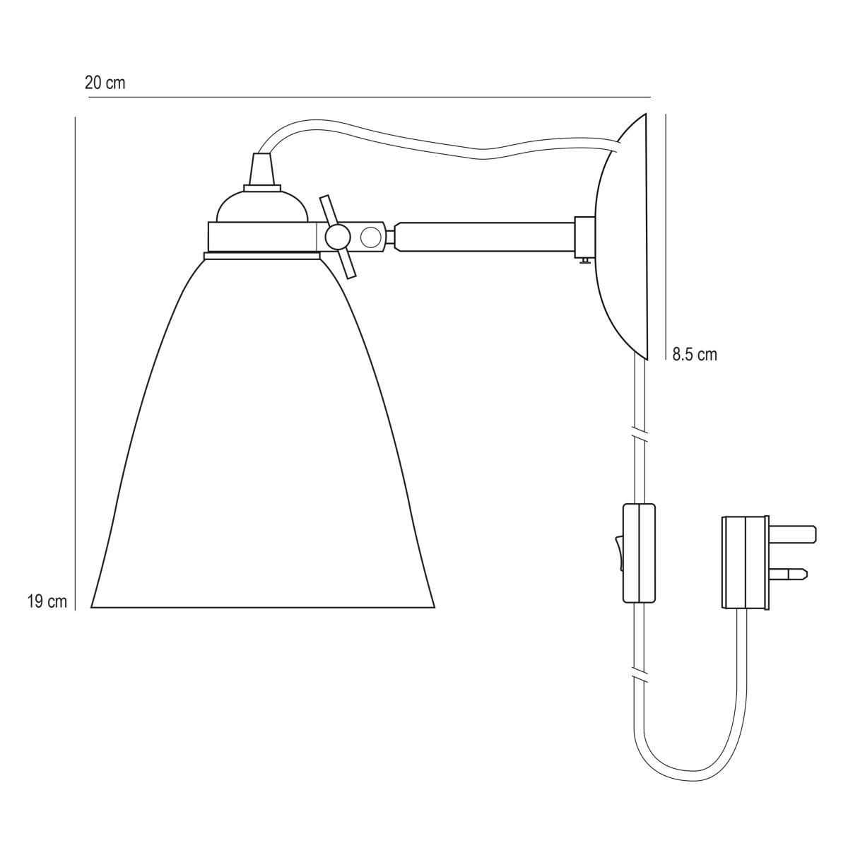 Original BTC Hector Dome Wall Light, Medium – image 7