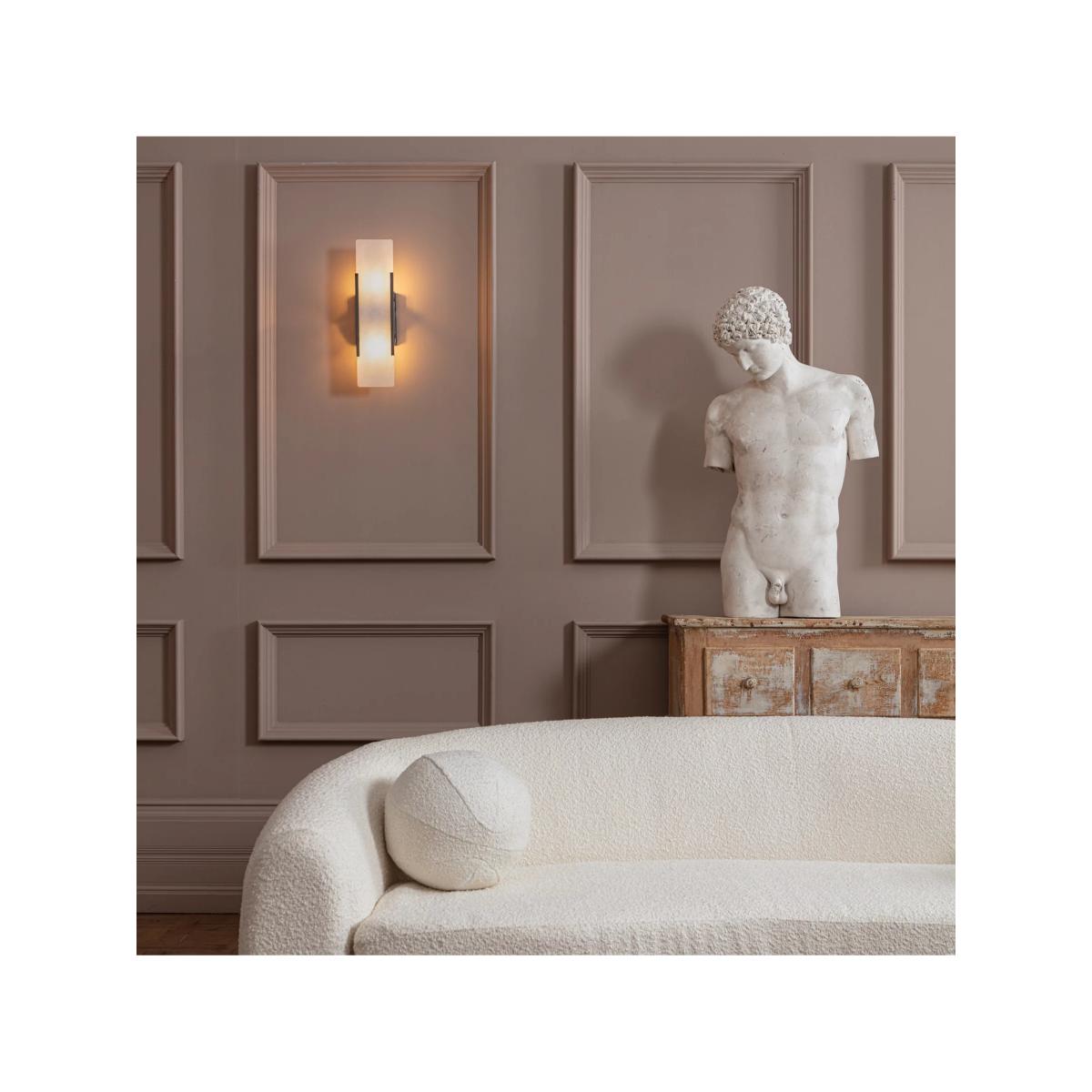 Pure White Lines Mosman Alabaster Linear Wall Light, Gey – image 7