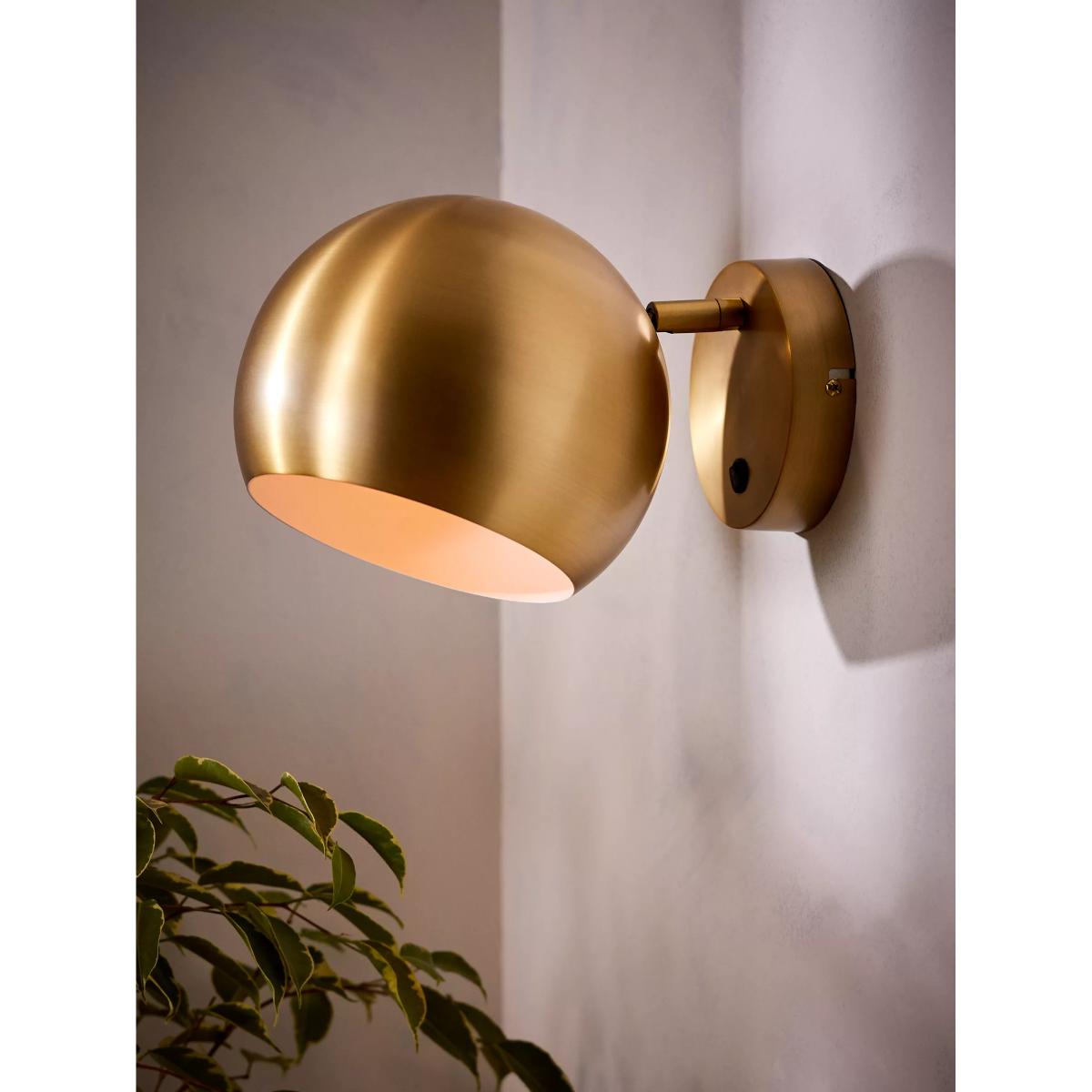 John Lewis Hector Wall Light, Antique Brass – image 2