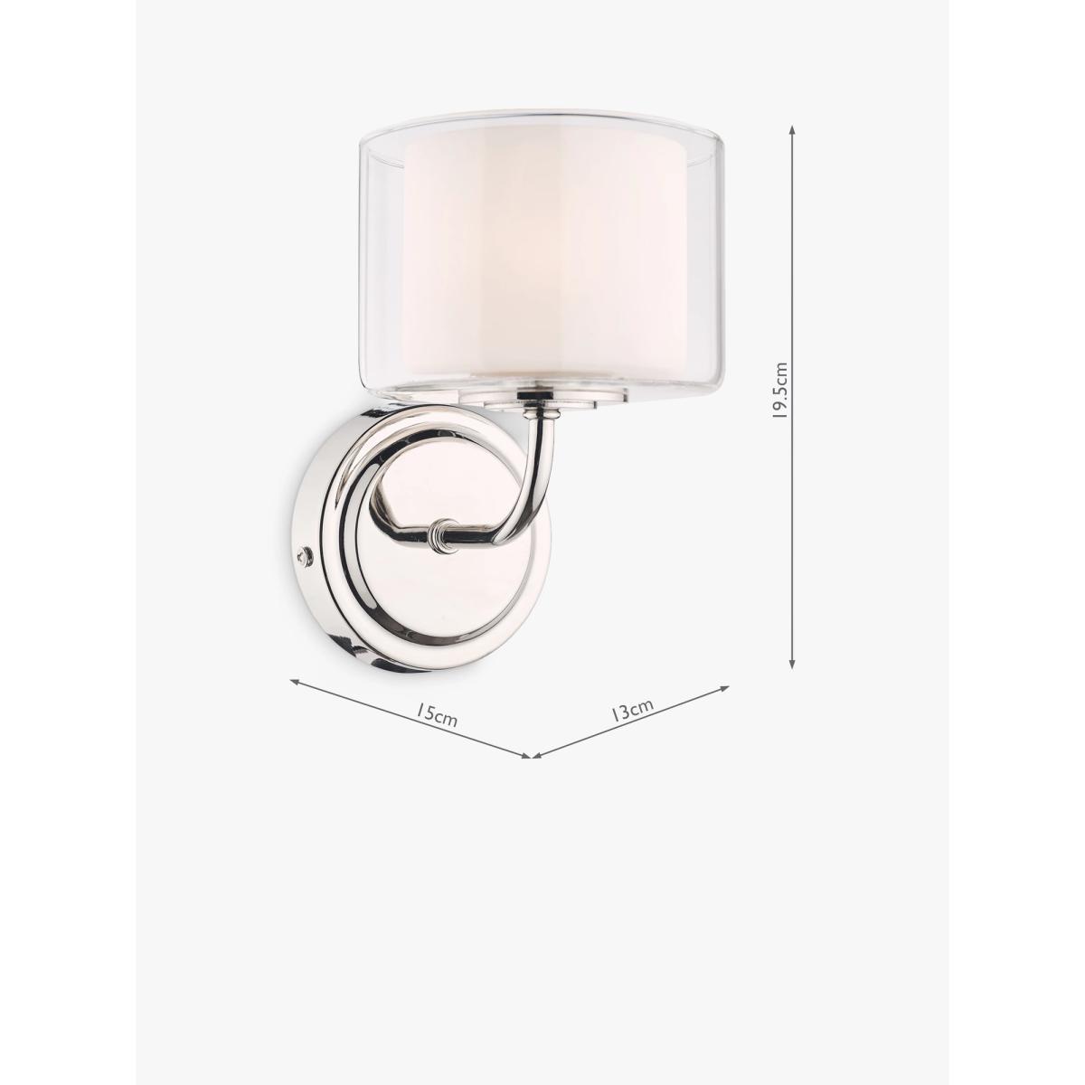 Laura Ashley Southwell Glass Wall Light, Polished Chrome – image 4