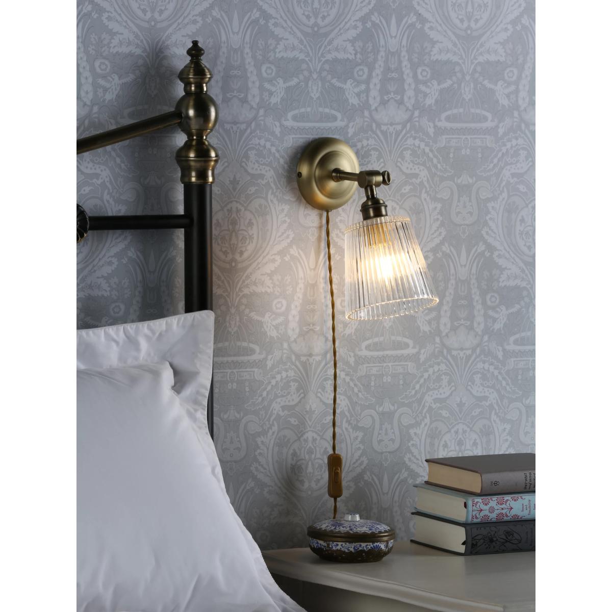 Laura Ashley Callaghan Plug-In Wall Light, Brass – image 2