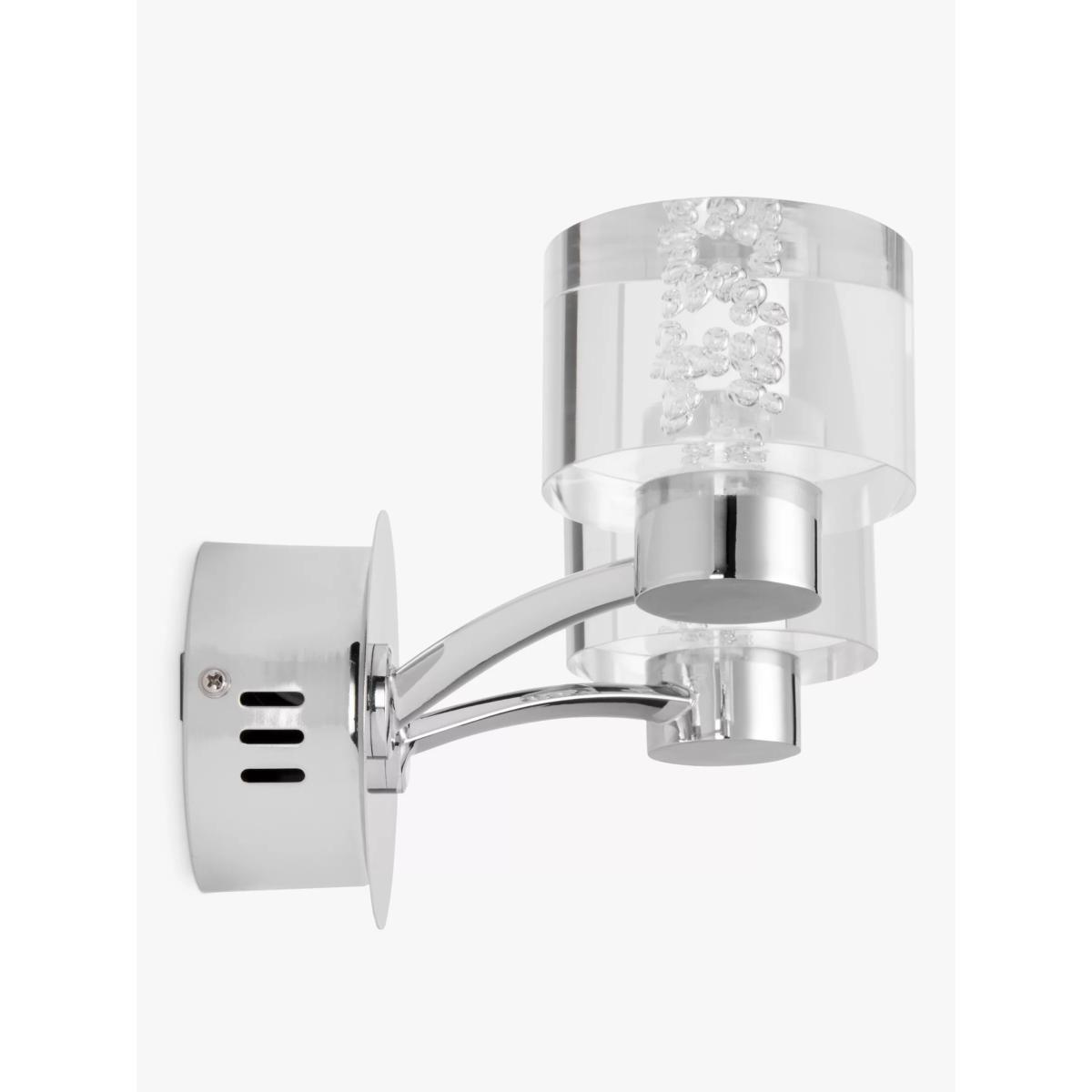 John Lewis & Partners Lawrence LED Bubbles Wall Light, 2 Arm, Clear/Chrome – image 3