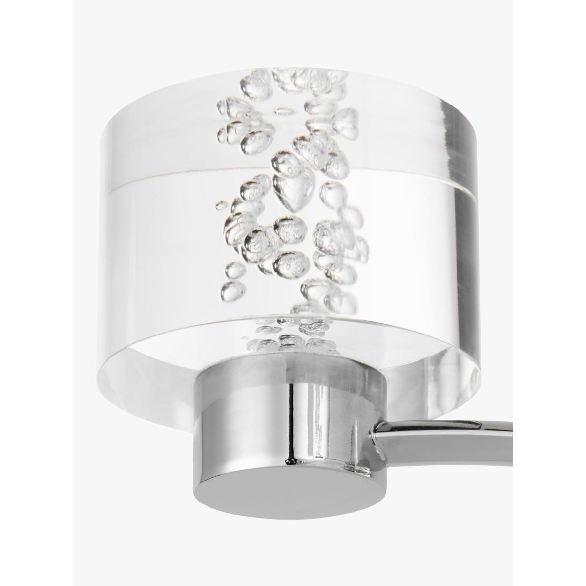 John Lewis & Partners Lawrence LED Bubbles Wall Light, 2 Arm, Clear/Chrome – image 4