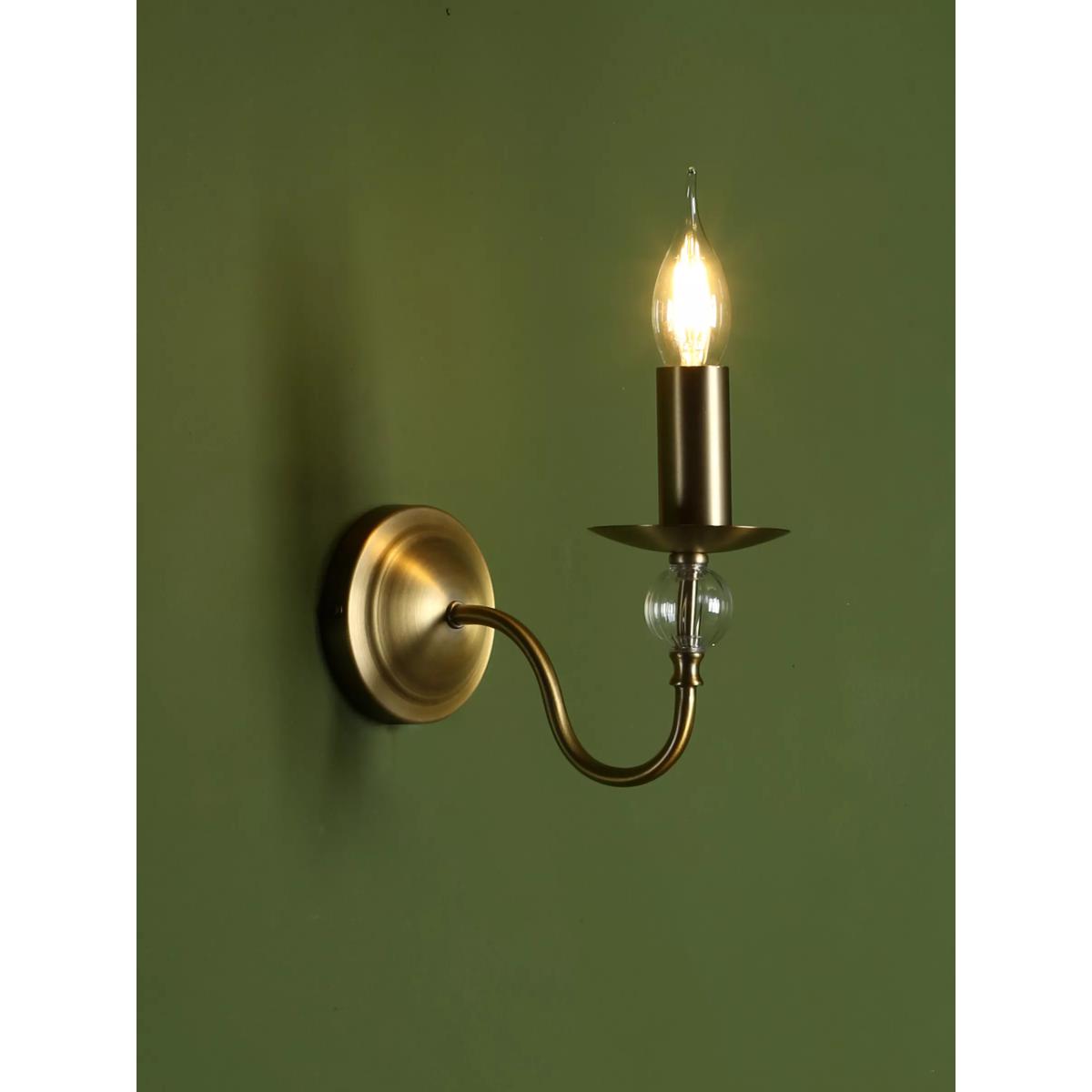 English Heritage Wrest Park Single Wall Light, Metallic Brass – image 2