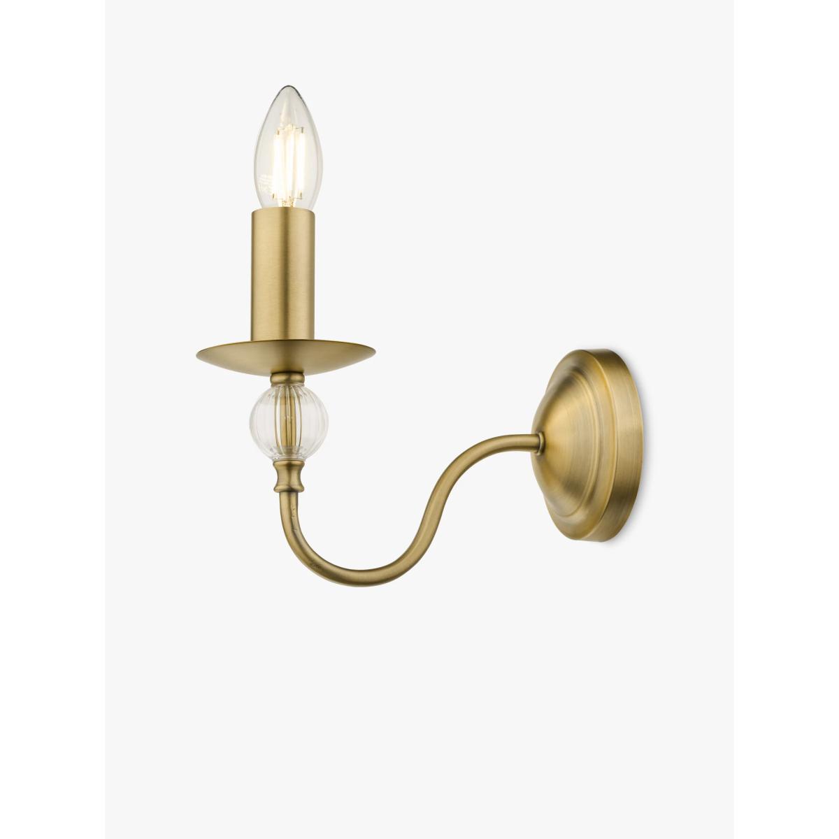 English Heritage Wrest Park Single Wall Light, Metallic Brass – image 5